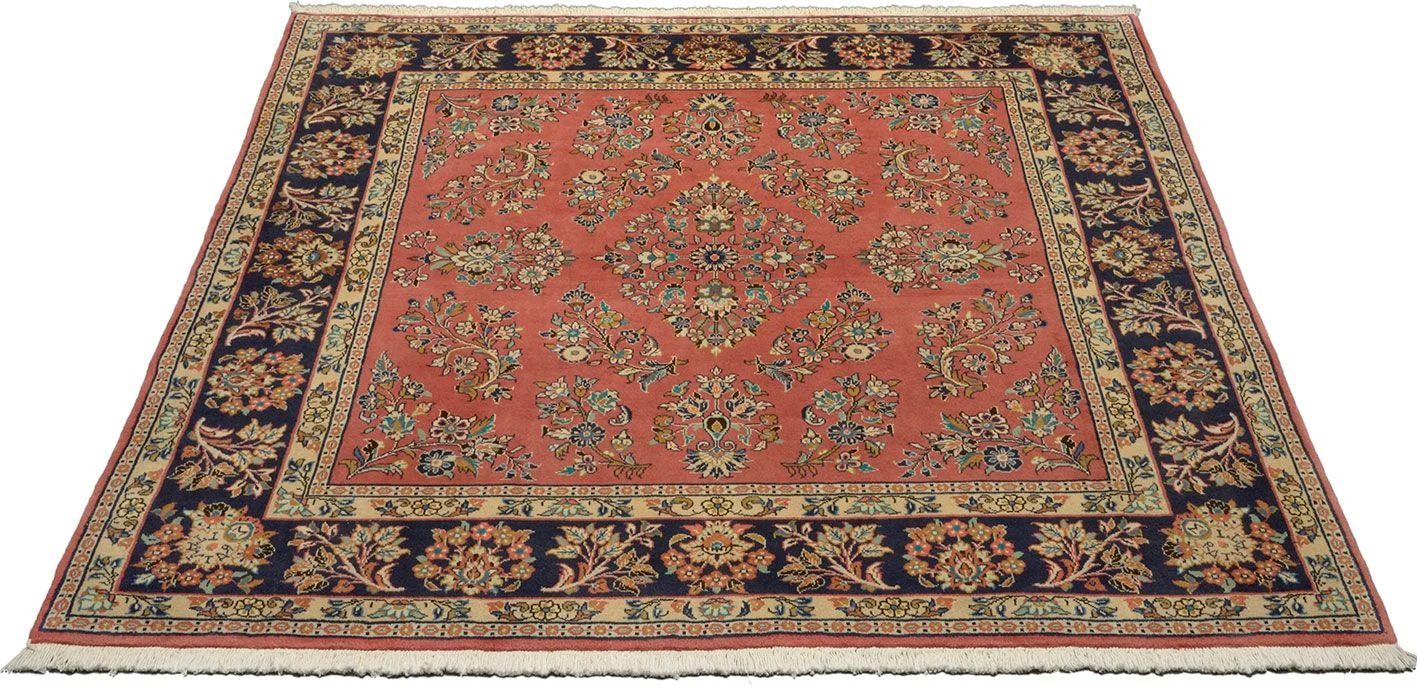 Alternative view of Hand-Knotted Sarouk Persian Rug, 192 × 196 cm, Wool