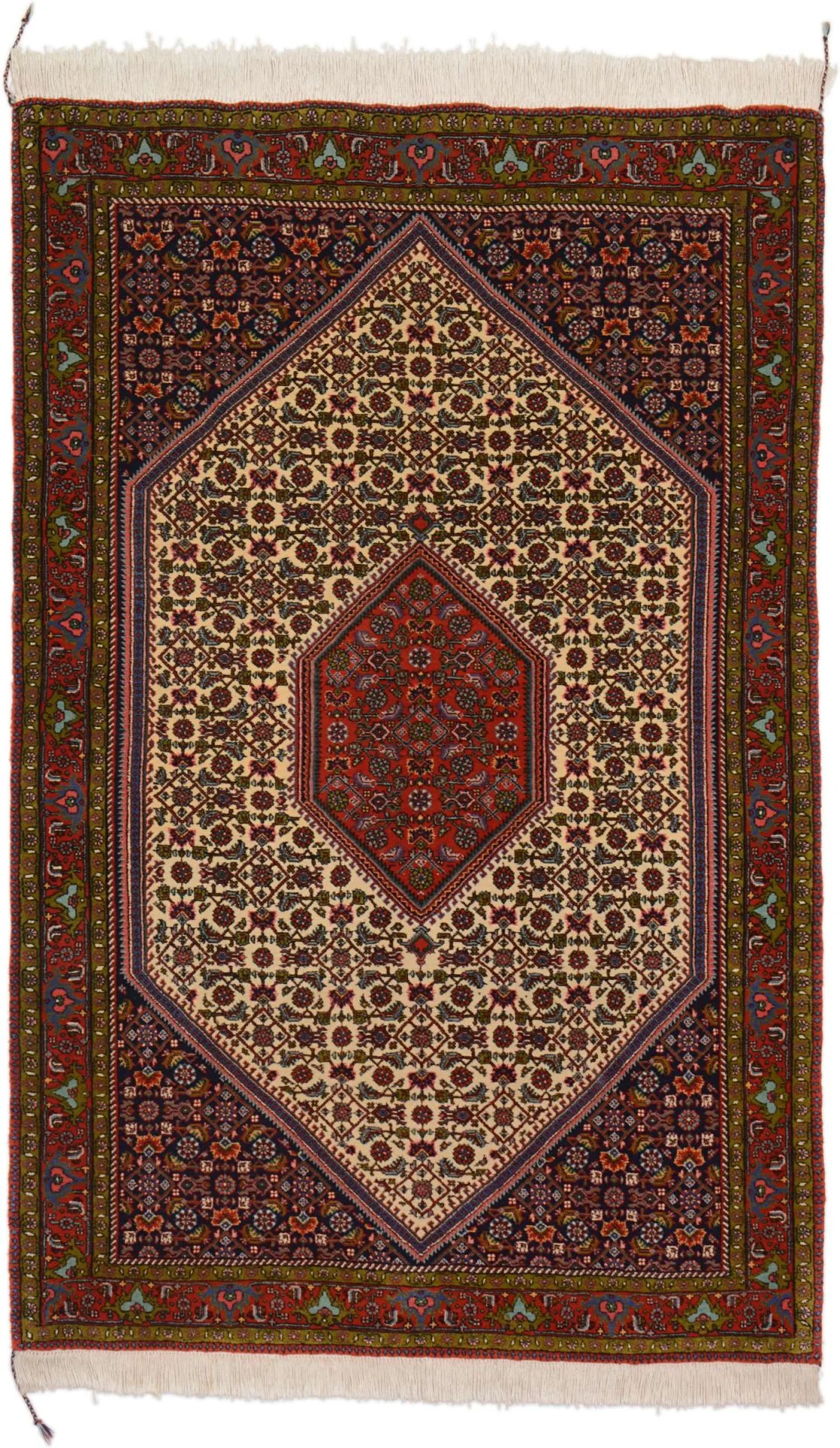 Hand-Knotted Bijar Persian Rug, 114 × 177 cm, Wool