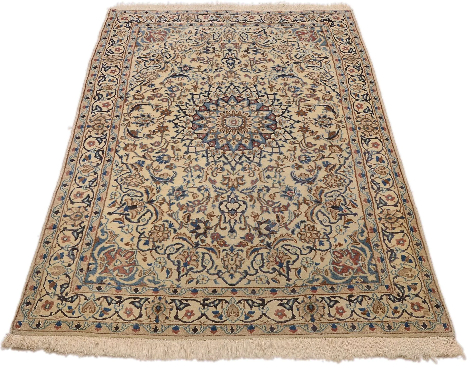 Alternative view of Hand-Knotted Nain Persian Rug, 115 × 205 cm, Wool