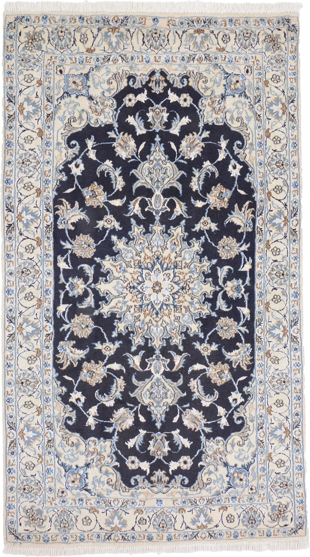 Nain Persian Rug 122 × 217 cm in Wool, hand-knotted