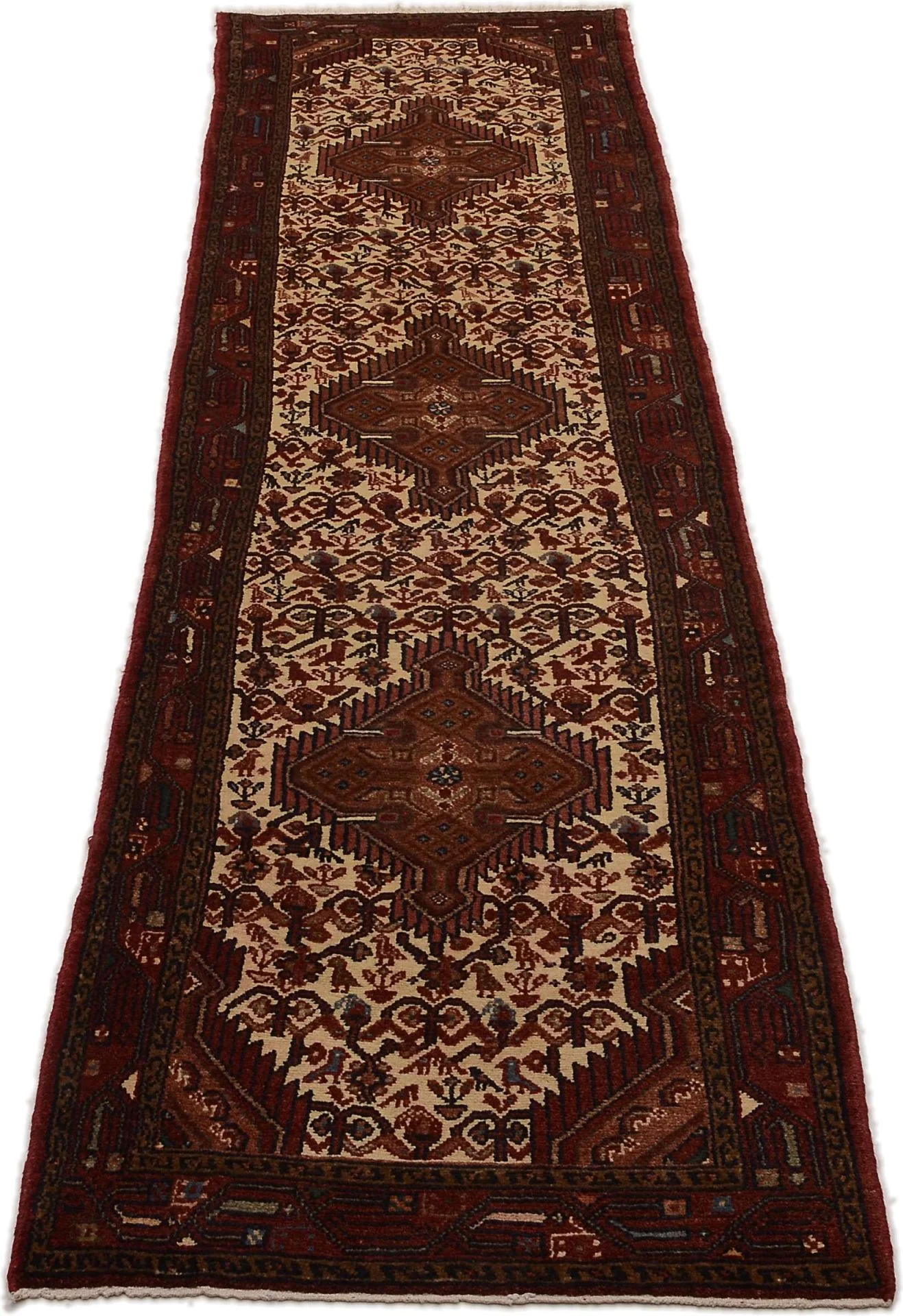 Alternative view of Hosseinabad Persian Rug 76 × 285 cm in Wool, hand-knotted