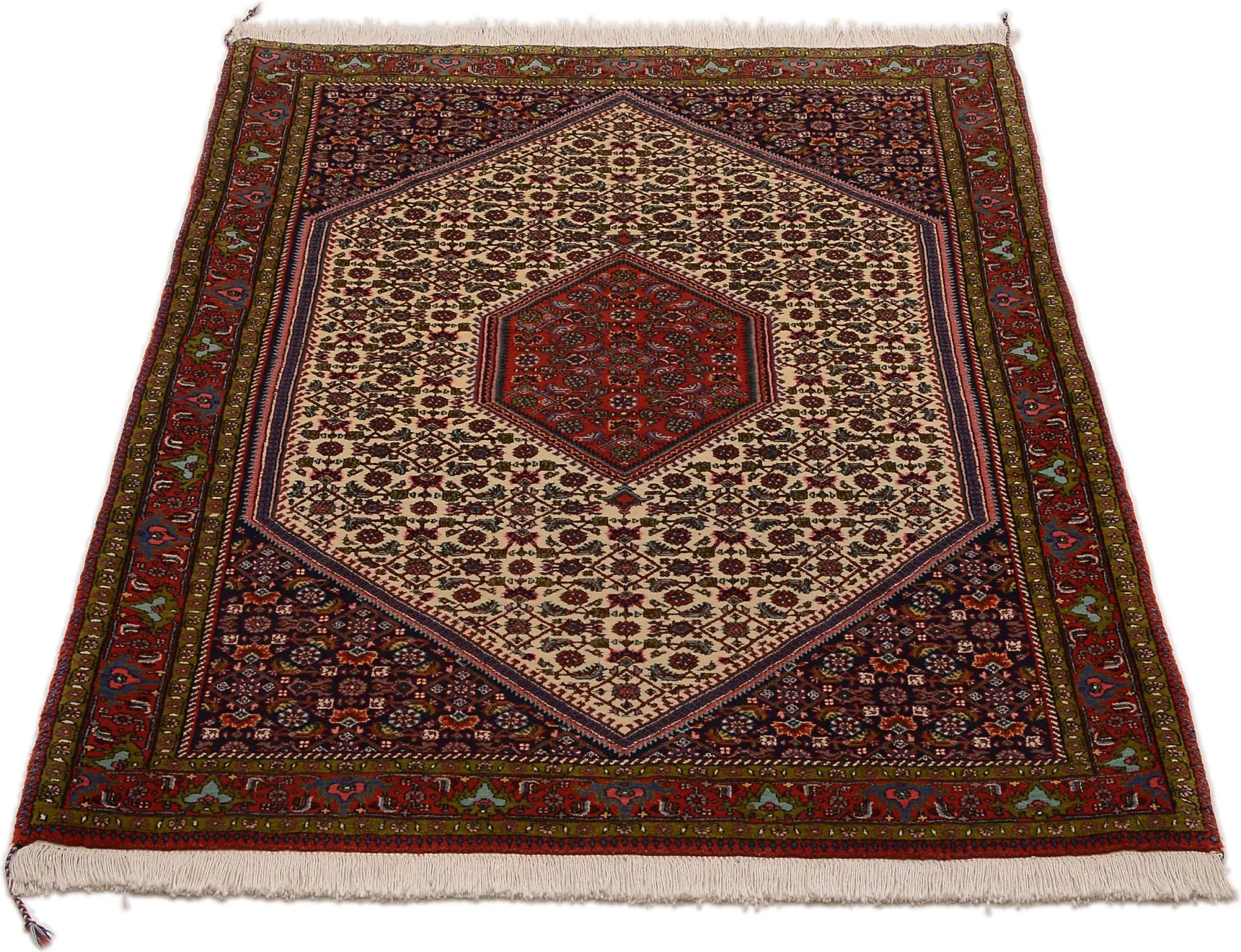 Alternative view of Hand-Knotted Bijar Persian Rug, 114 × 177 cm, Wool