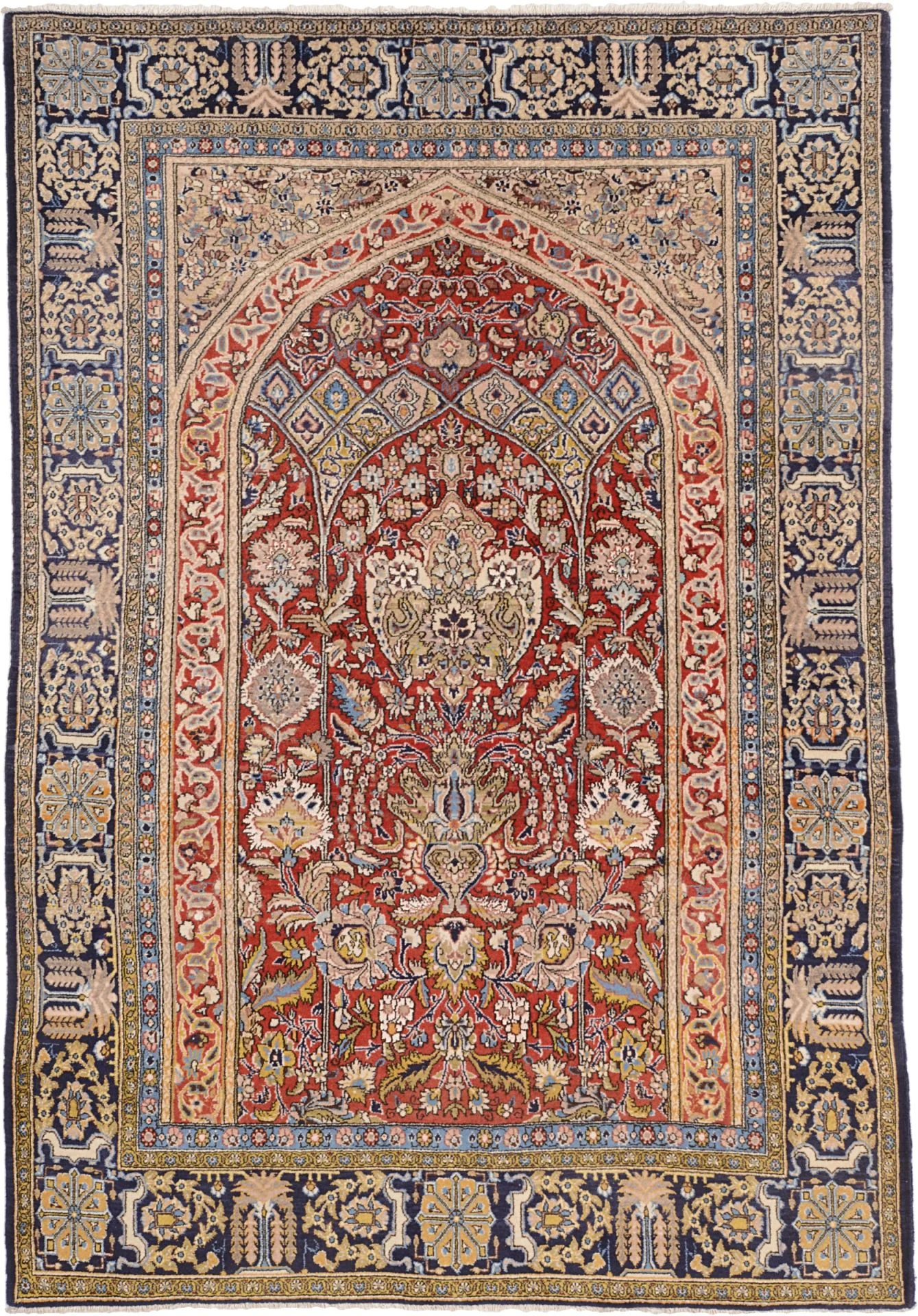 Qom Persian Rug 140 × 200 cm in Wool, hand-knotted