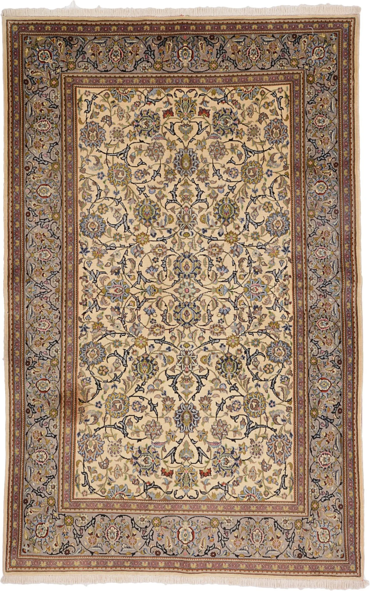 Kashan Persian Rug 138 × 208 cm in Wool, hand-knotted