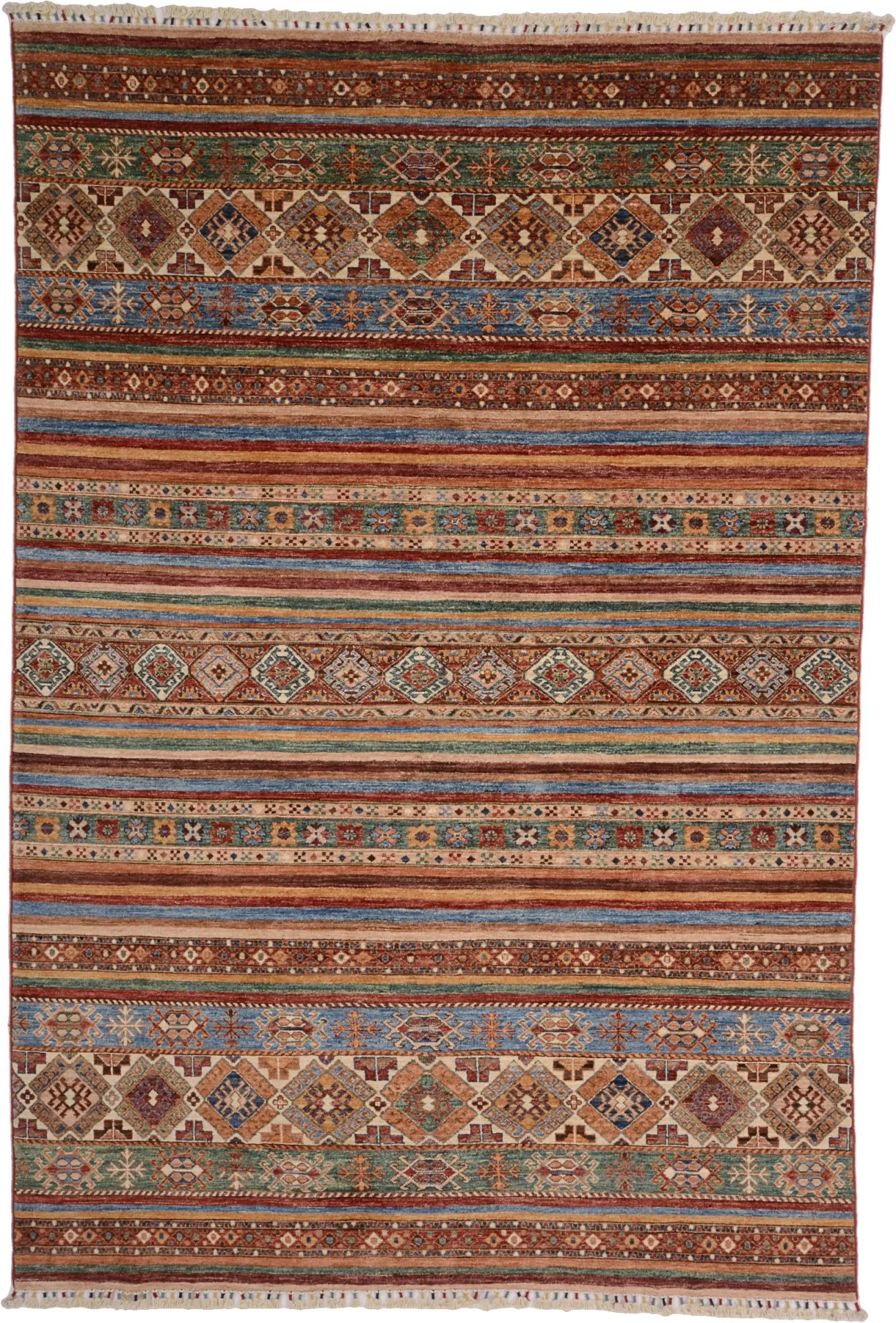 Wool Samarkand Pakistani Rug 199 × 295 cm, hand-knotted
