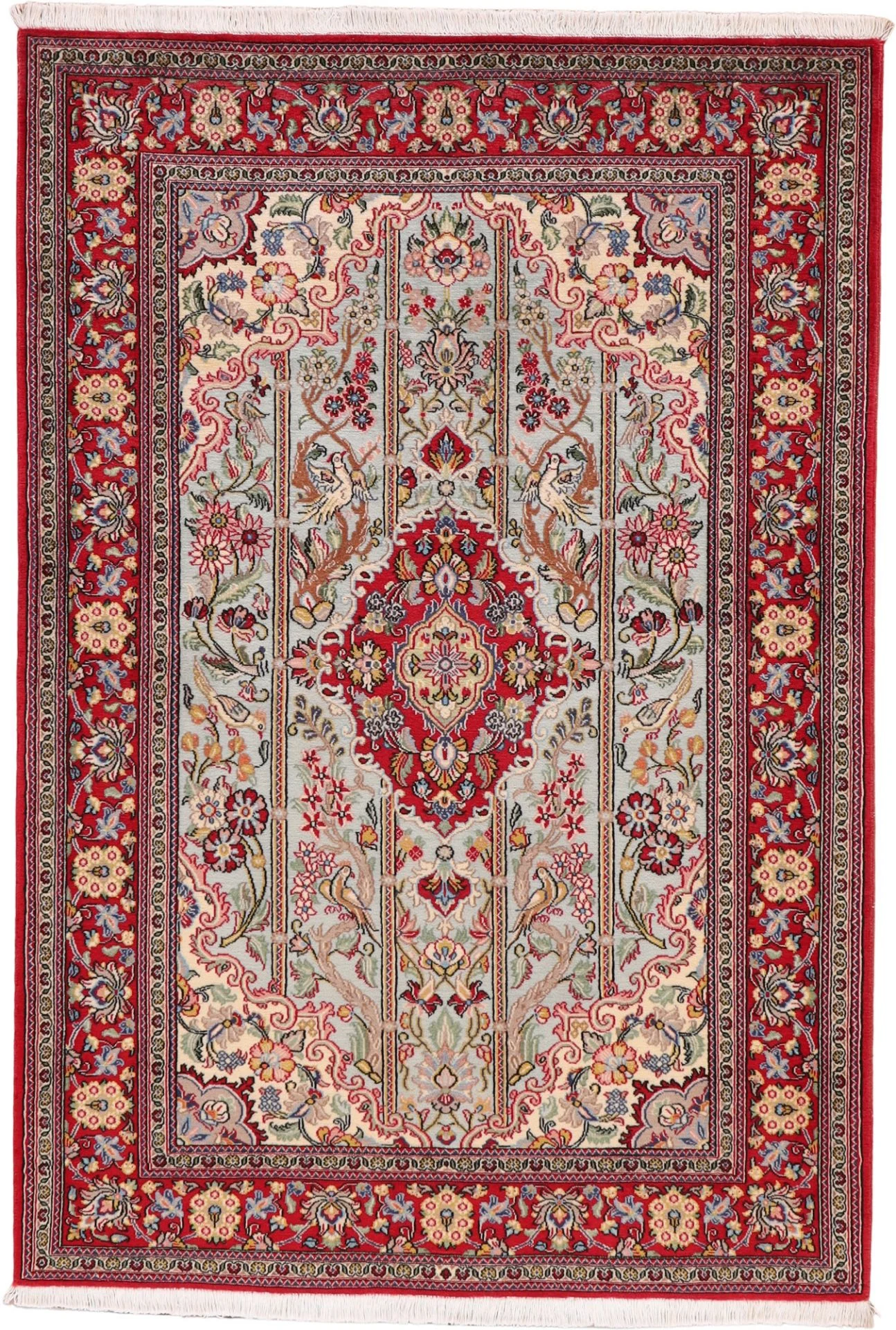 Qom Persian Rug 132 × 194 cm in Wool, hand-knotted