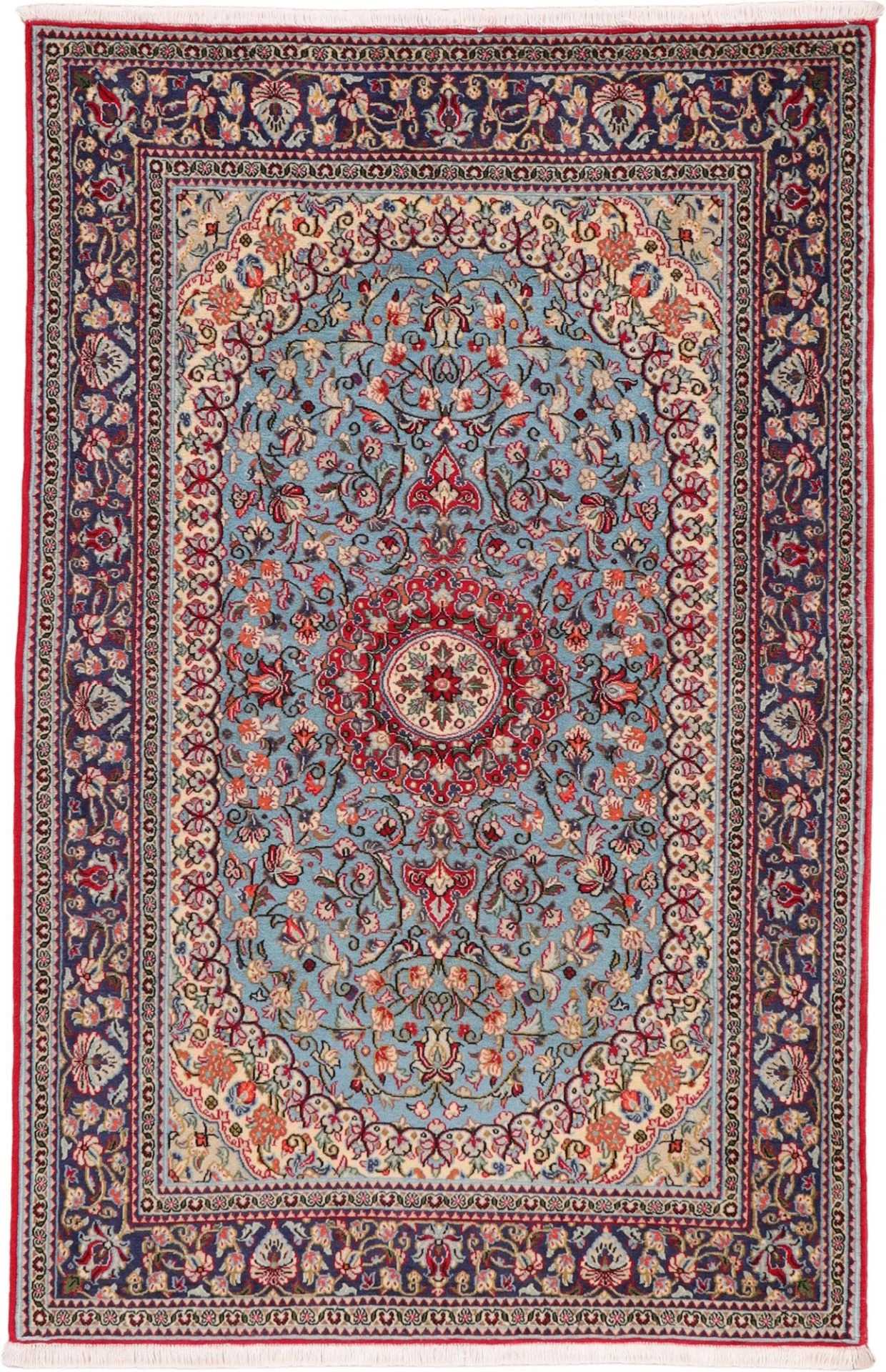 Hand-Knotted Qom Persian Rug, 119 × 184 cm, Wool