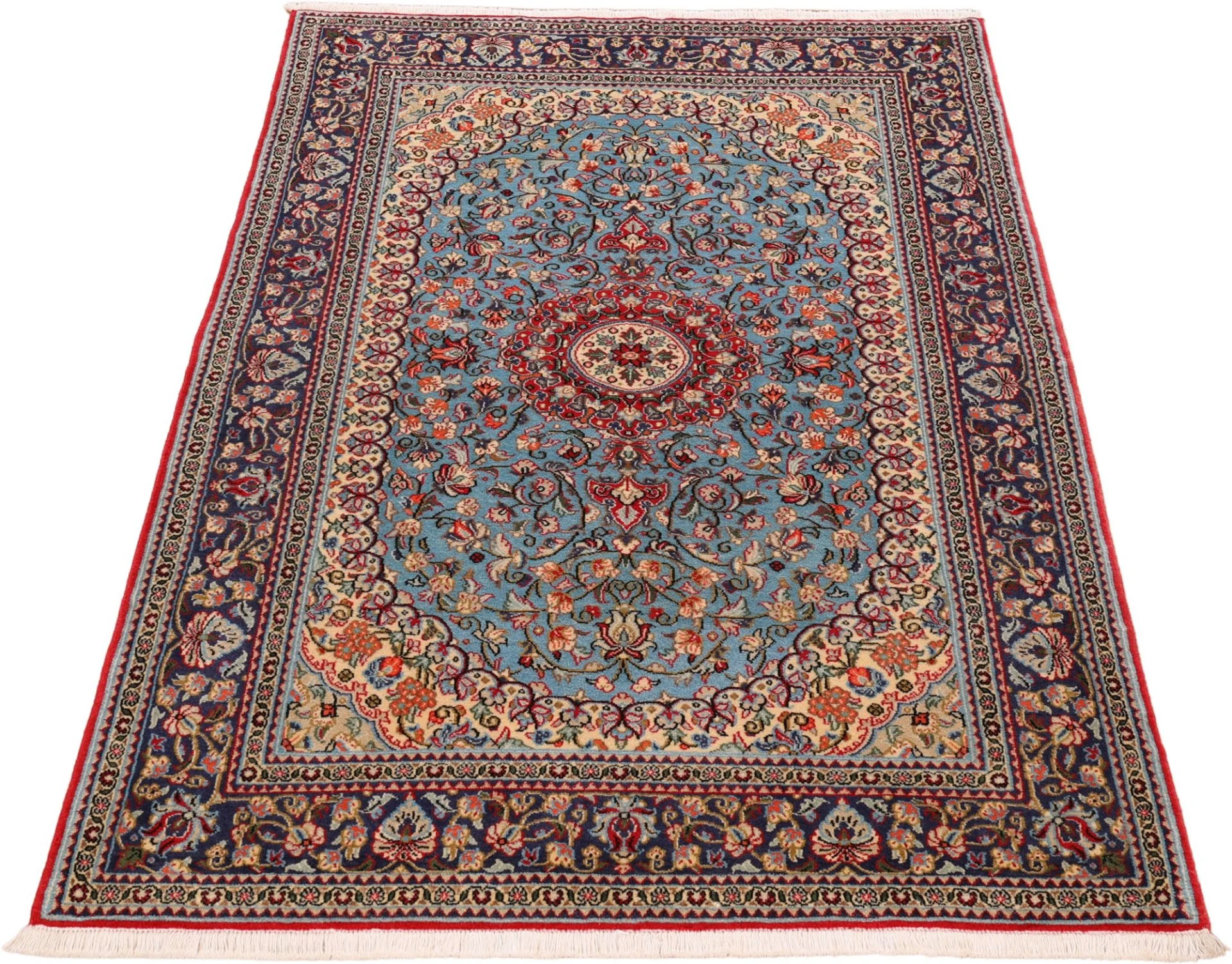 Alternative view of Hand-Knotted Qom Persian Rug, 119 × 184 cm, Wool