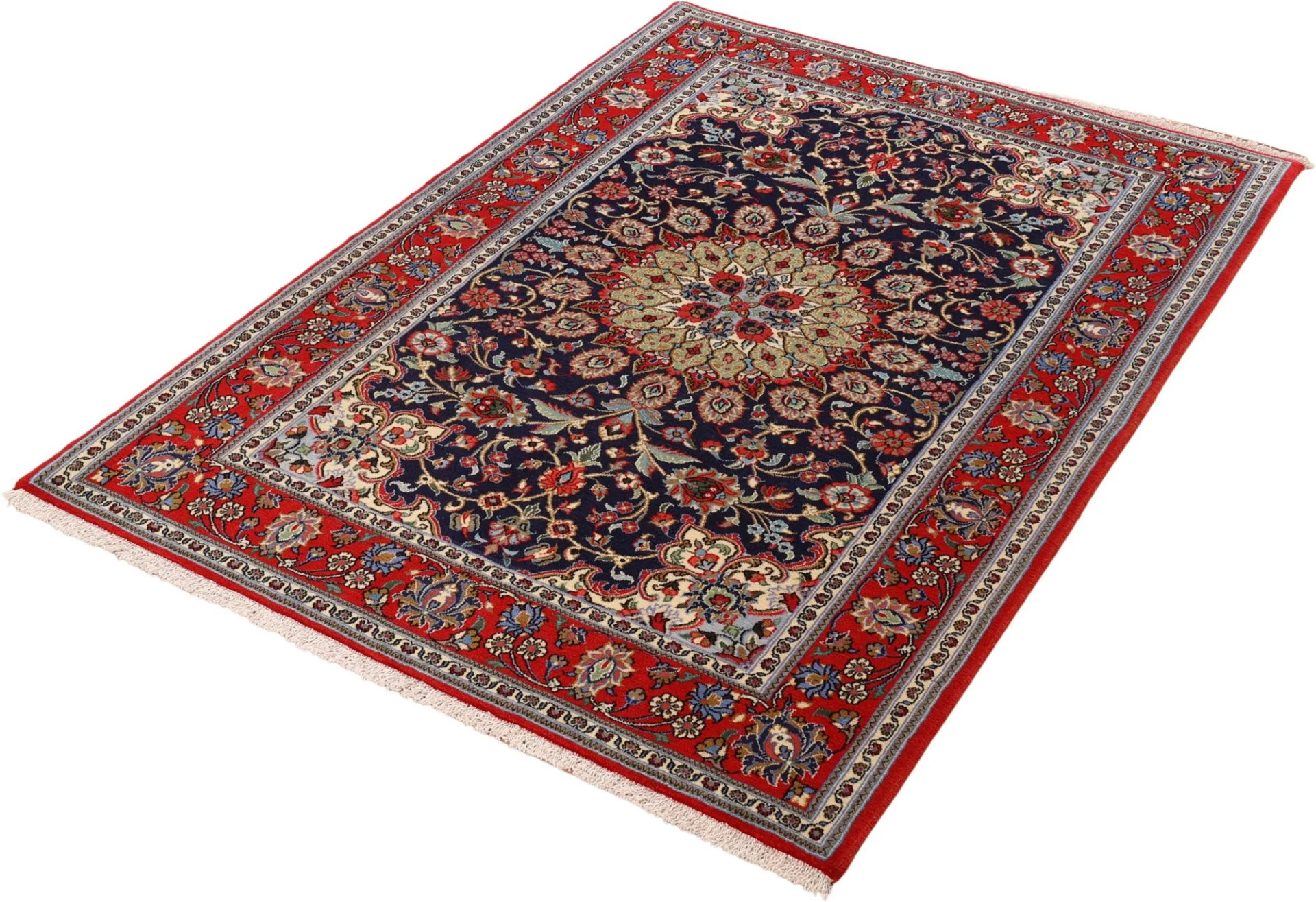 Hand-Knotted Qom Persian Rug, 120 × 186 cm, Wool - Image 5