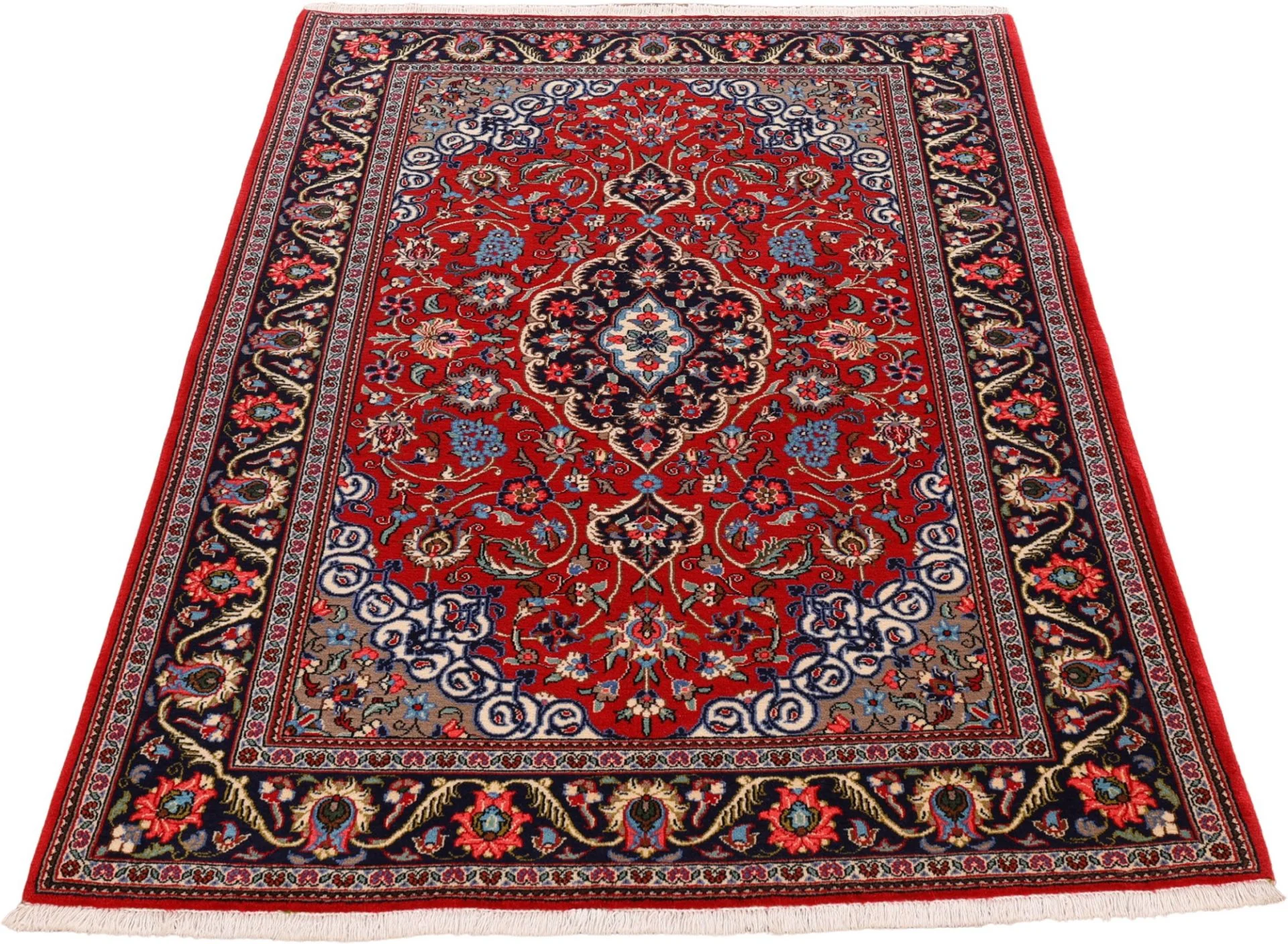 Alternative view of Wool Qom Persian Rug 133 × 201 cm, hand-knotted