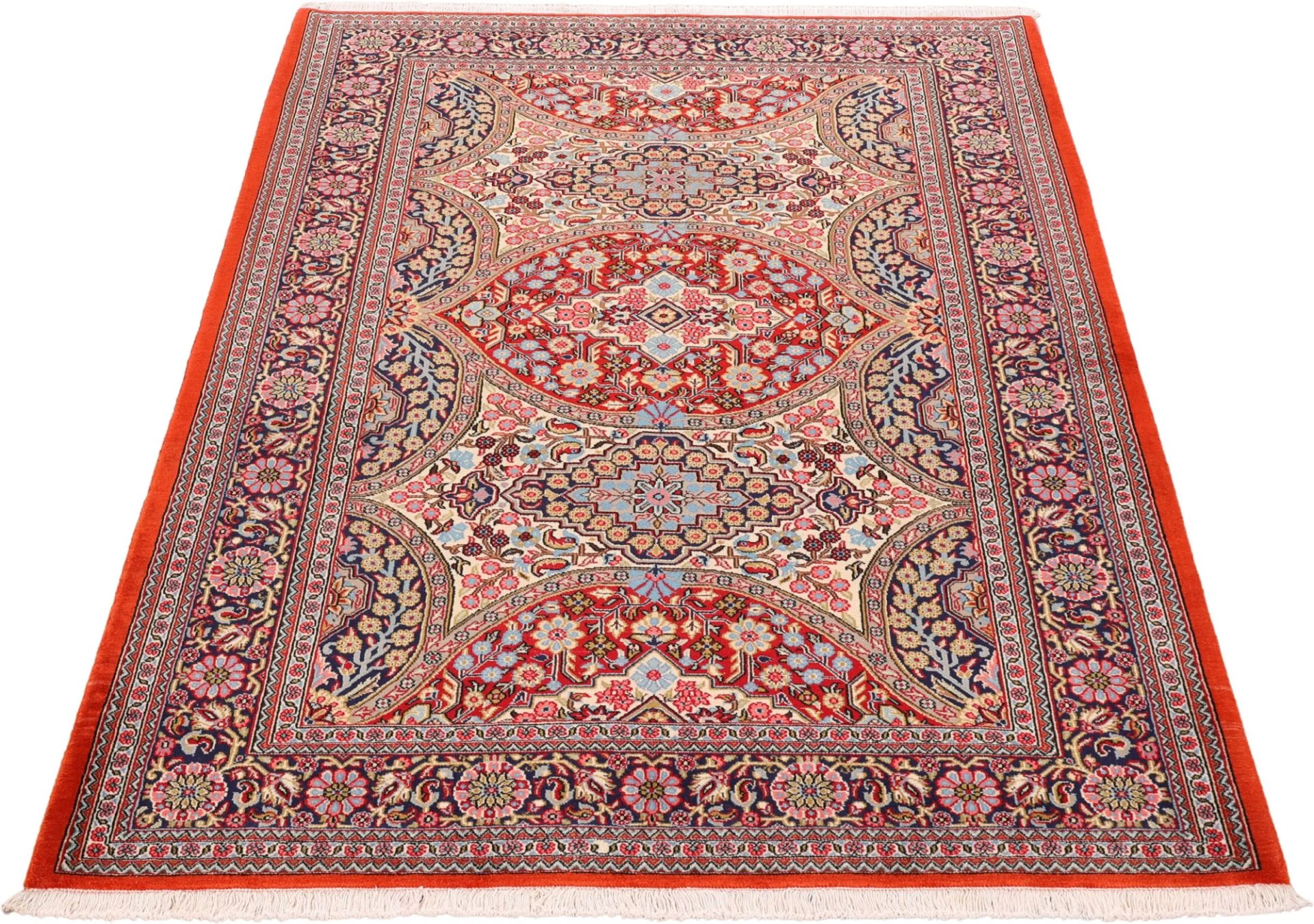 Hand-Knotted Qom Persian Rug, 138 × 200 cm, Wool - Image 3
