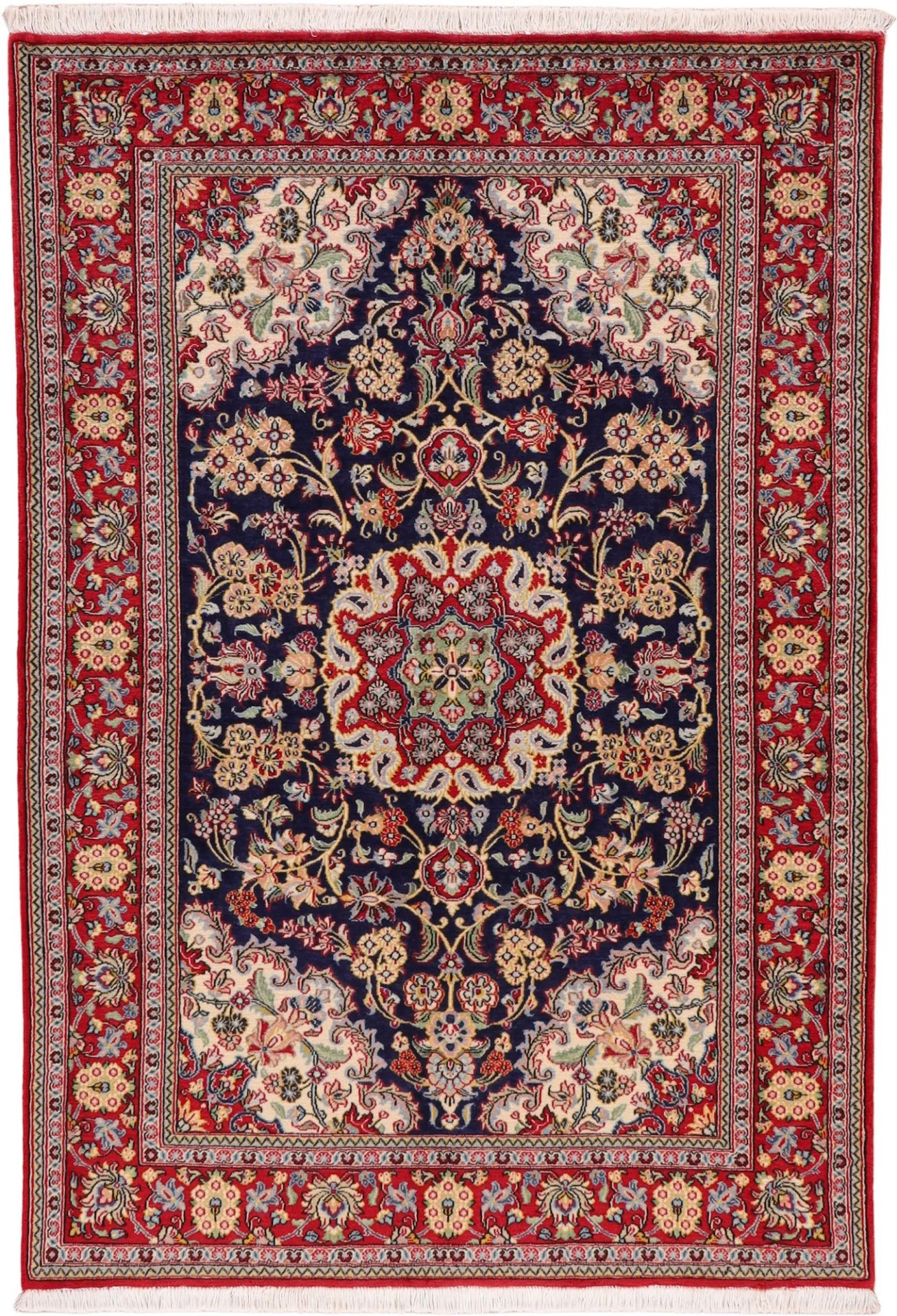 Wool Qom Persian Rug 122 × 178 cm, hand-knotted