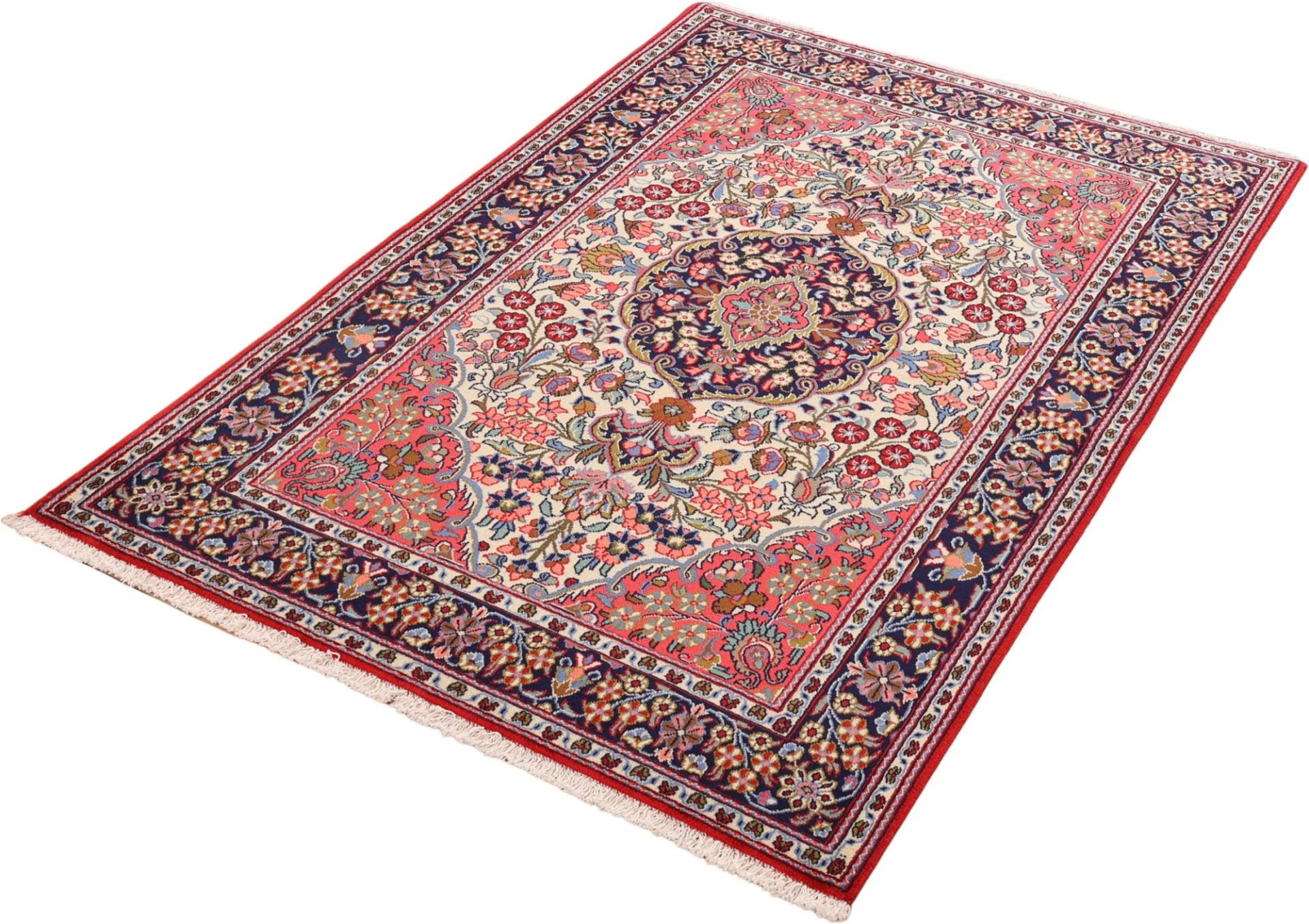 Hand-Knotted Qom Persian Rug, 131 × 199 cm, Wool - Image 4
