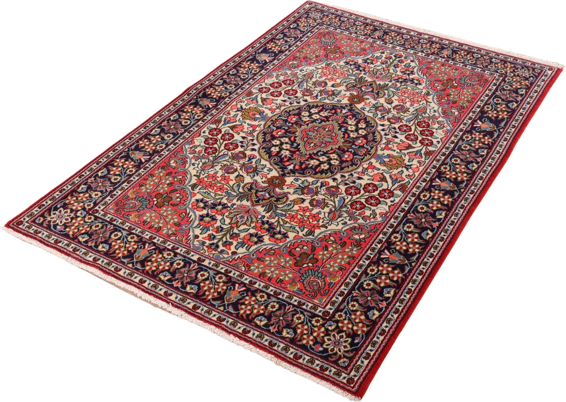Hand-Knotted Qom Persian Rug, 131 × 199 cm, Wool - Image 5