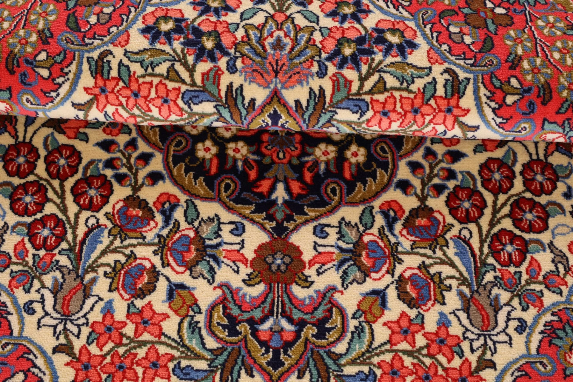 Hand-Knotted Qom Persian Rug, 131 × 199 cm, Wool - Image 8