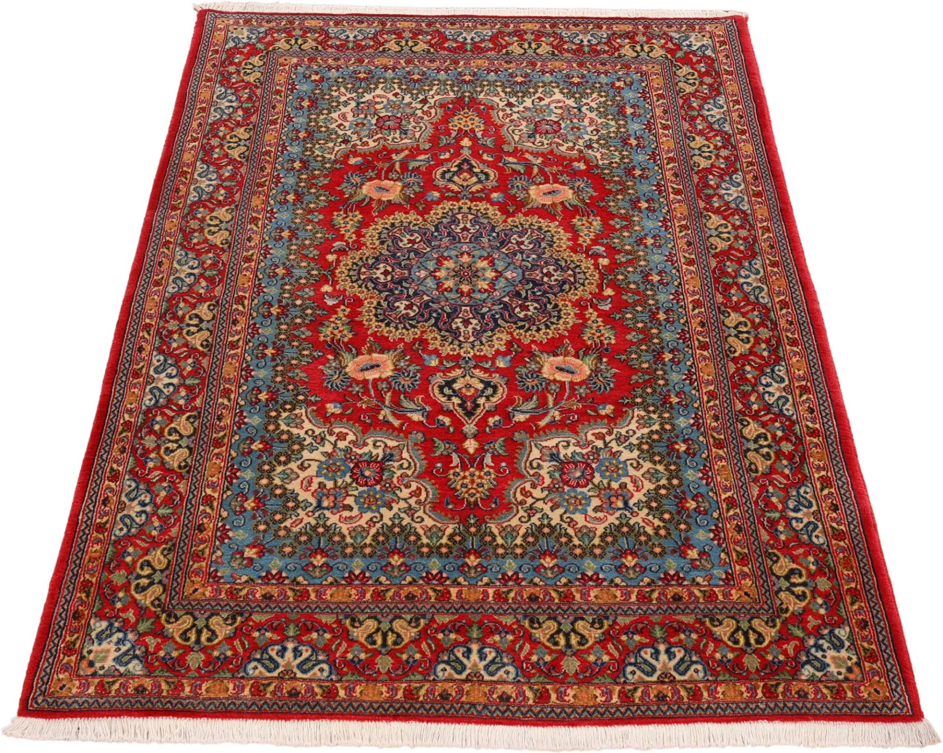 Alternative view of Hand-Knotted Qom Persian Rug, 122 × 182 cm, Wool