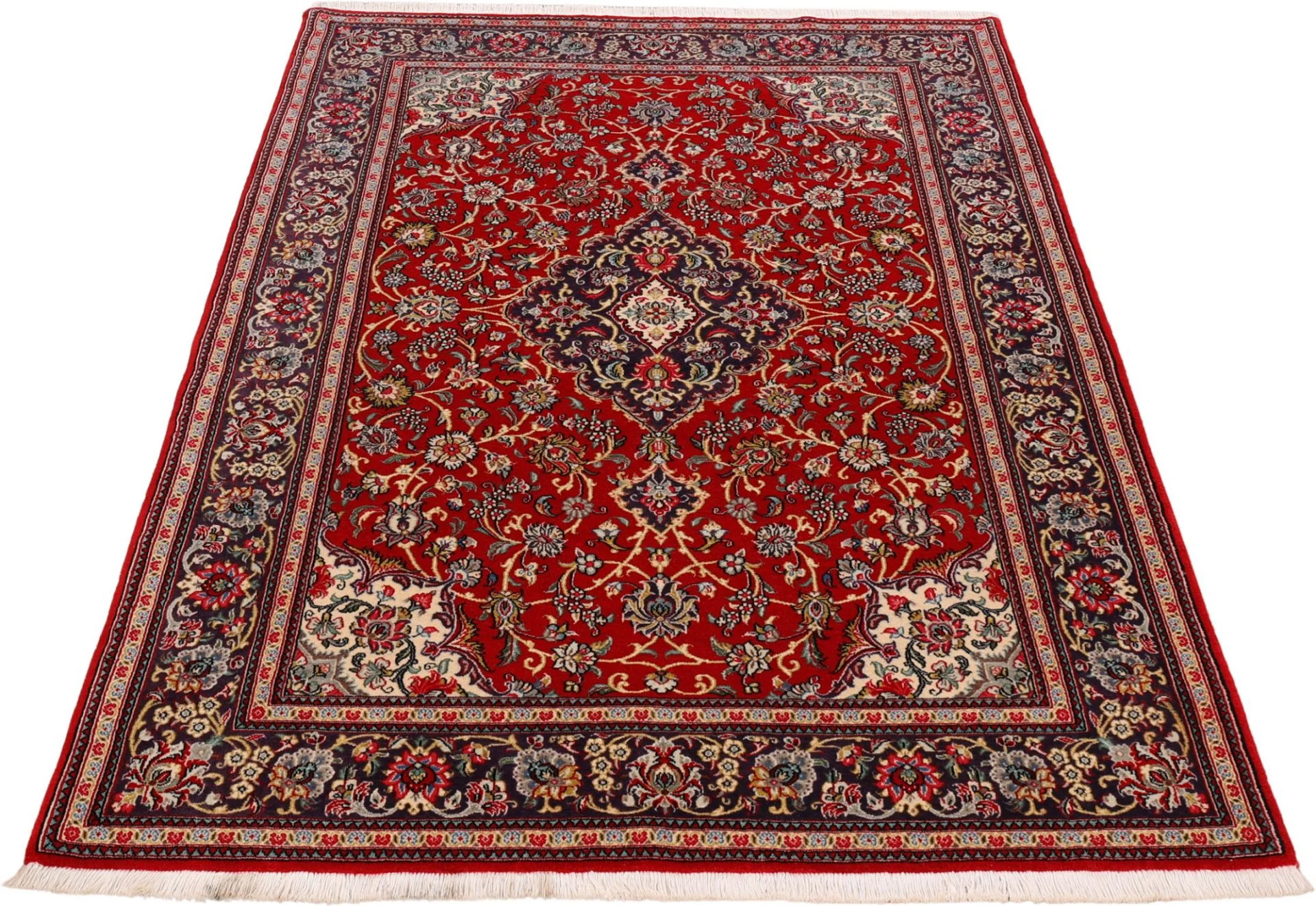 Alternative view of Qom Persian Rug 146 × 216 cm in Wool, hand-knotted