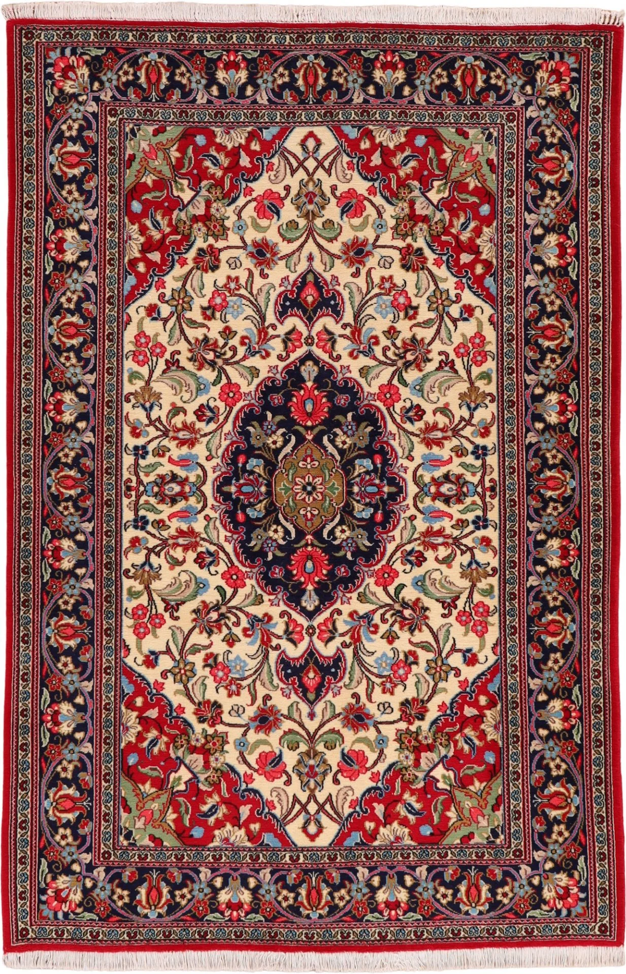 Qom Persian Rug 132 × 203 cm in Wool, hand-knotted