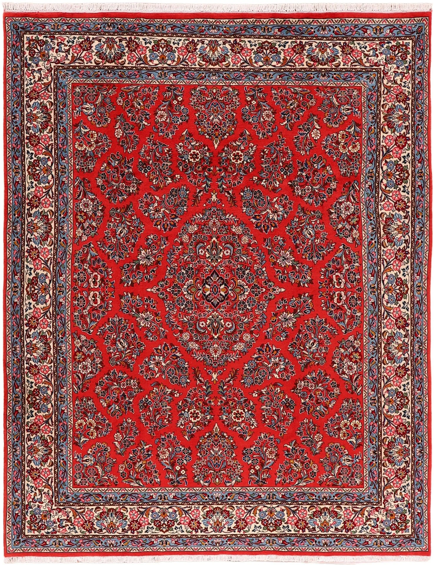 Sarouk Persian Rug 216 × 274 cm in Wool, hand-knotted