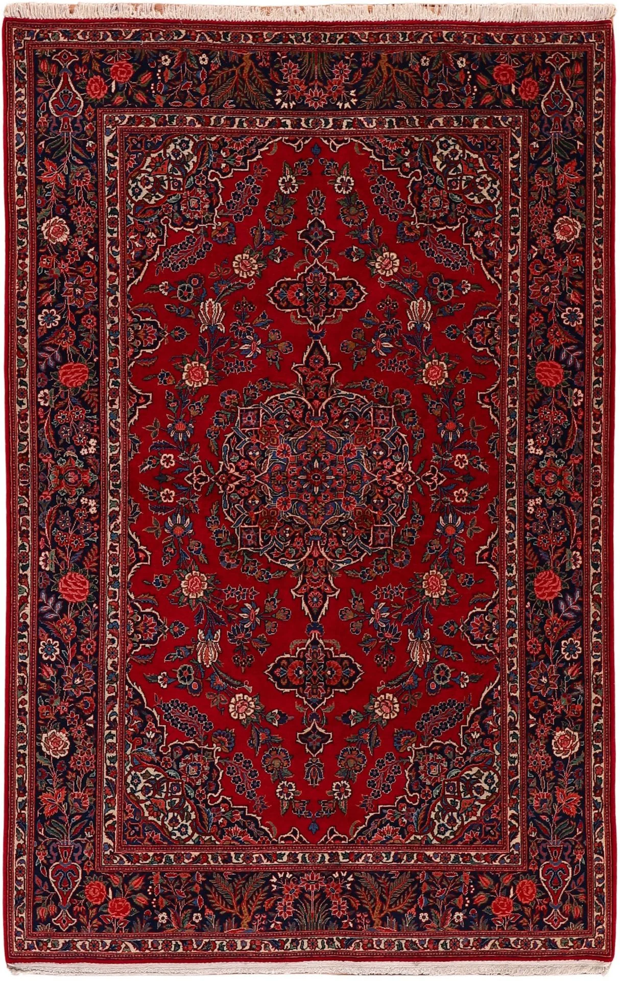 Kashan Persian Rug 130 × 200 cm in Wool, hand-knotted
