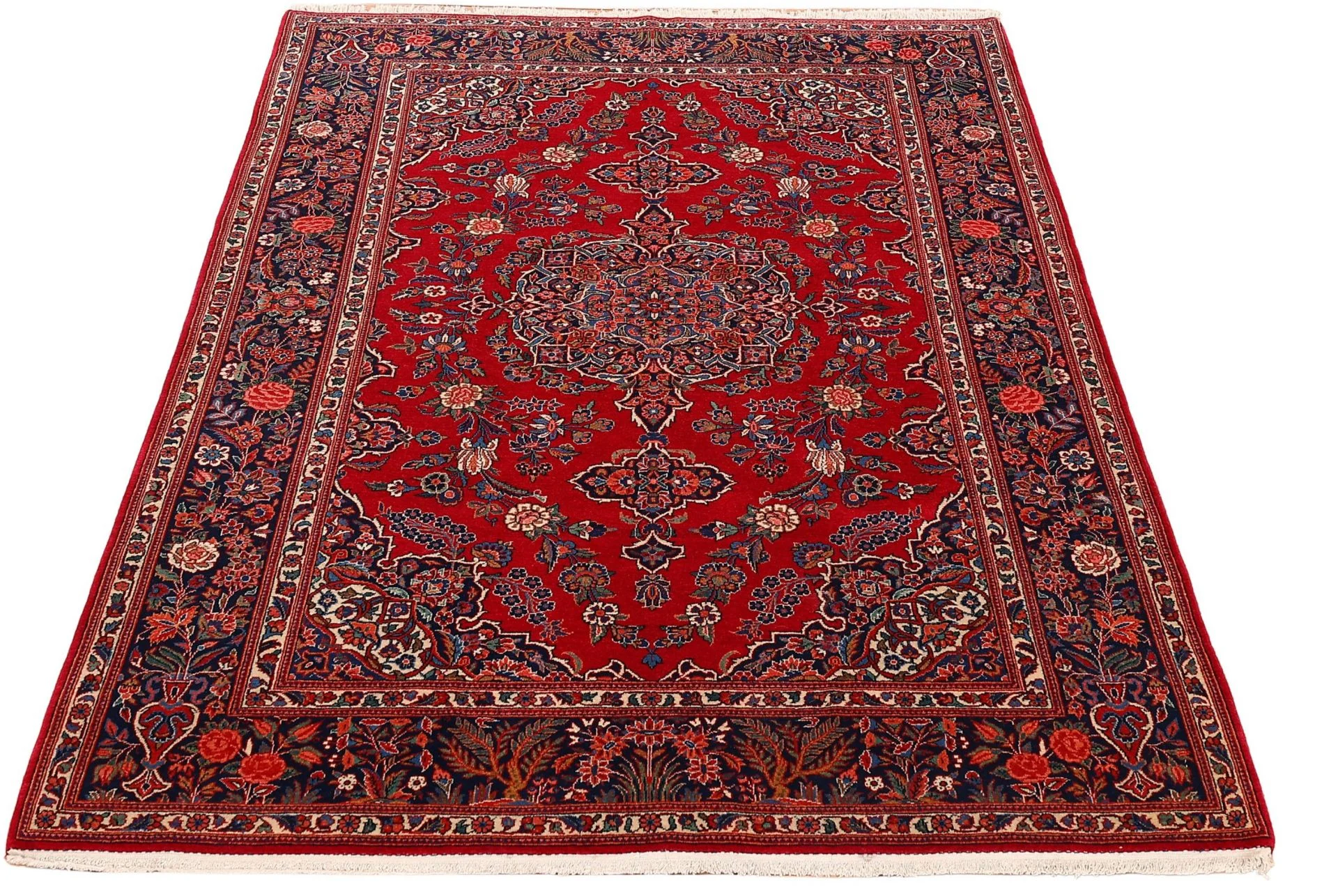 Alternative view of Kashan Persian Rug 130 × 200 cm in Wool, hand-knotted