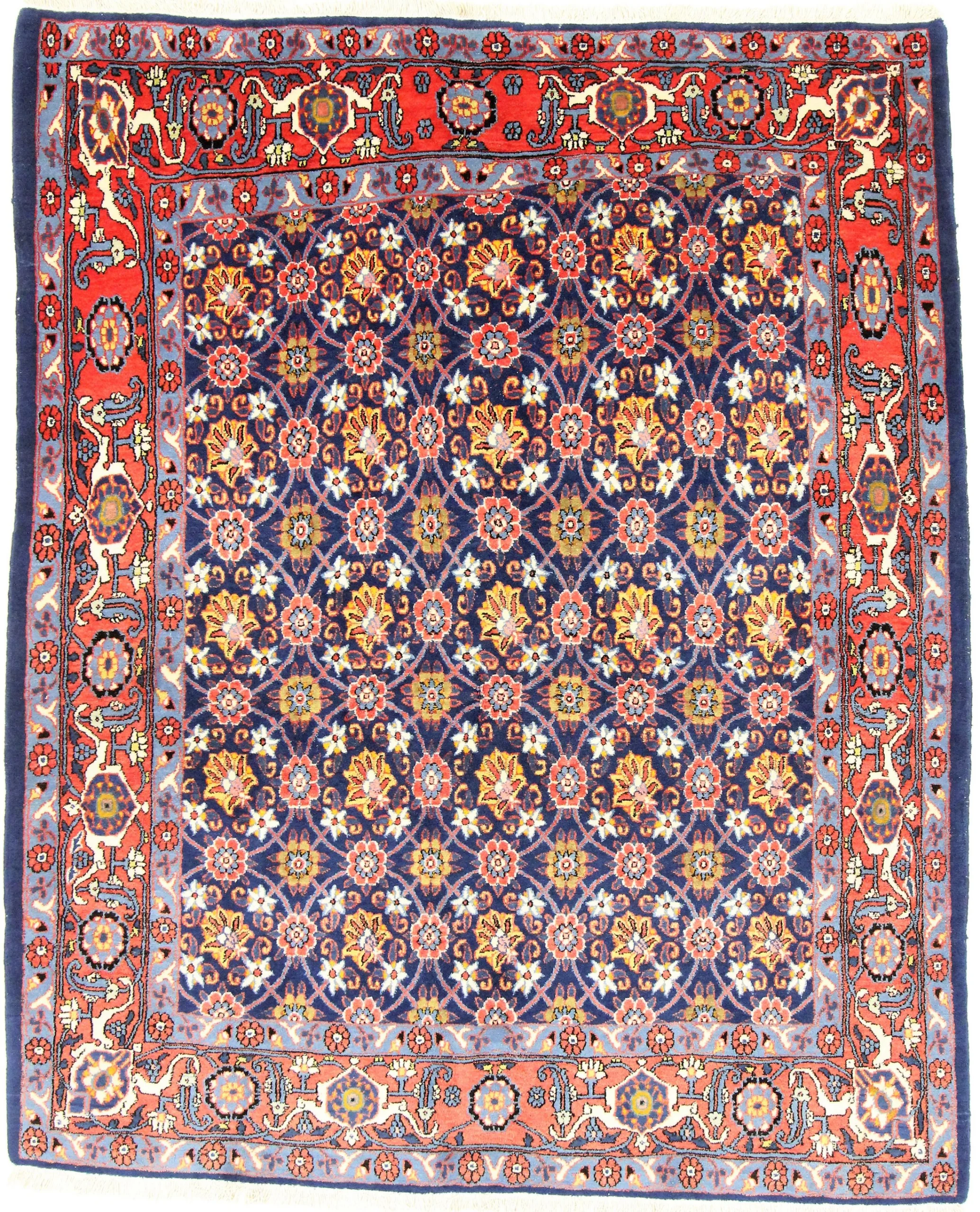 Hand-Knotted Persian Rug, 197 × 162 cm, Wool