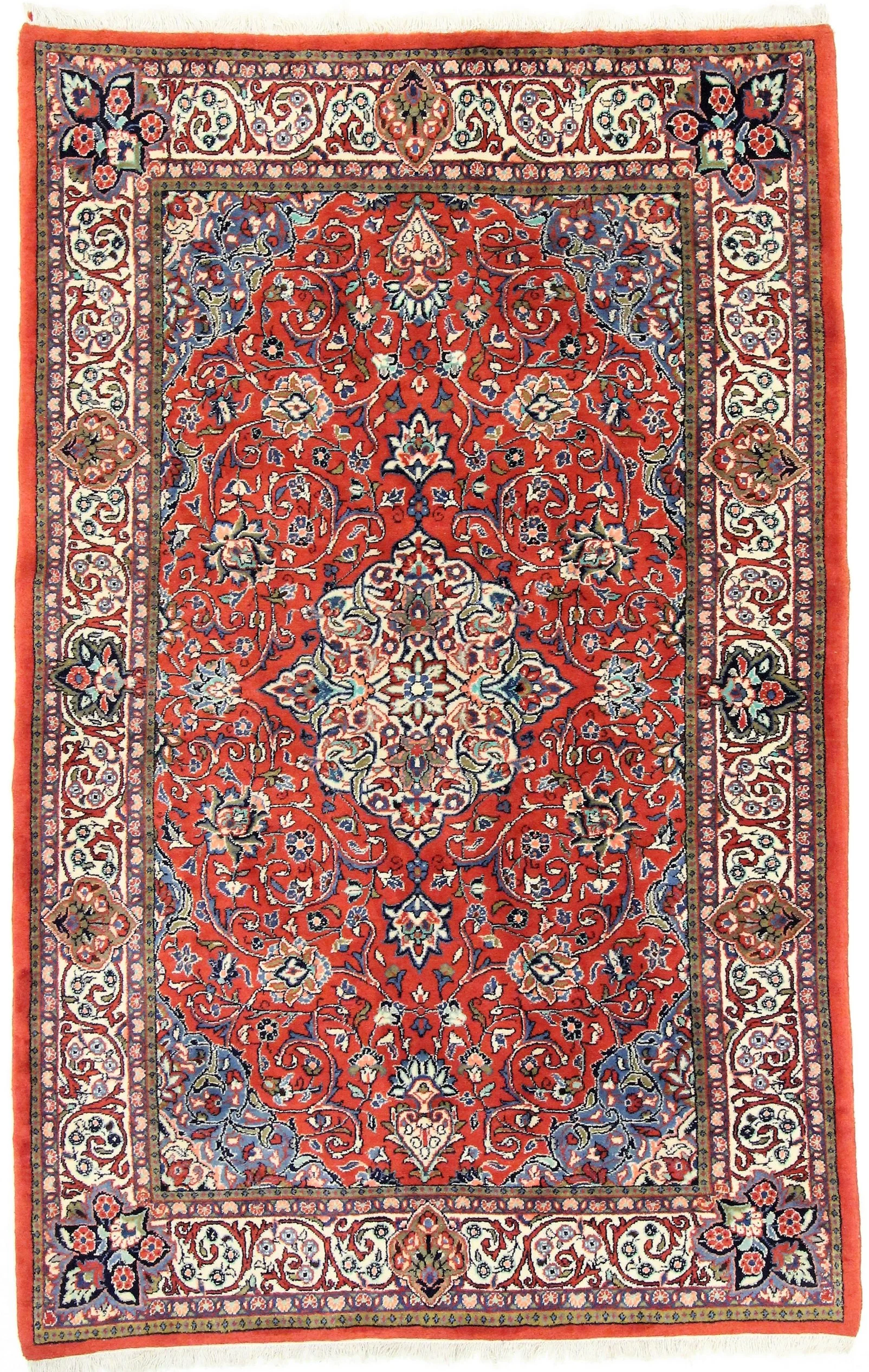 Sarouk Persian Rug 214 × 137 cm in Wool, hand-knotted