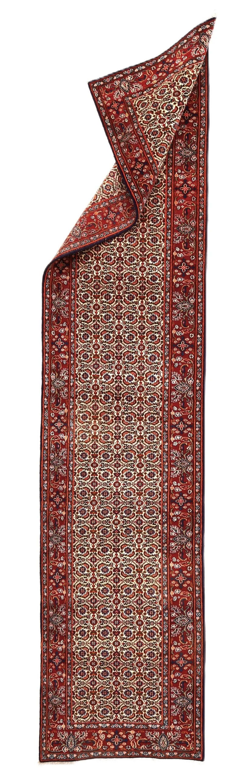 Alternative view of Moud Persian Rug 385 × 85 cm in Wool, hand-knotted