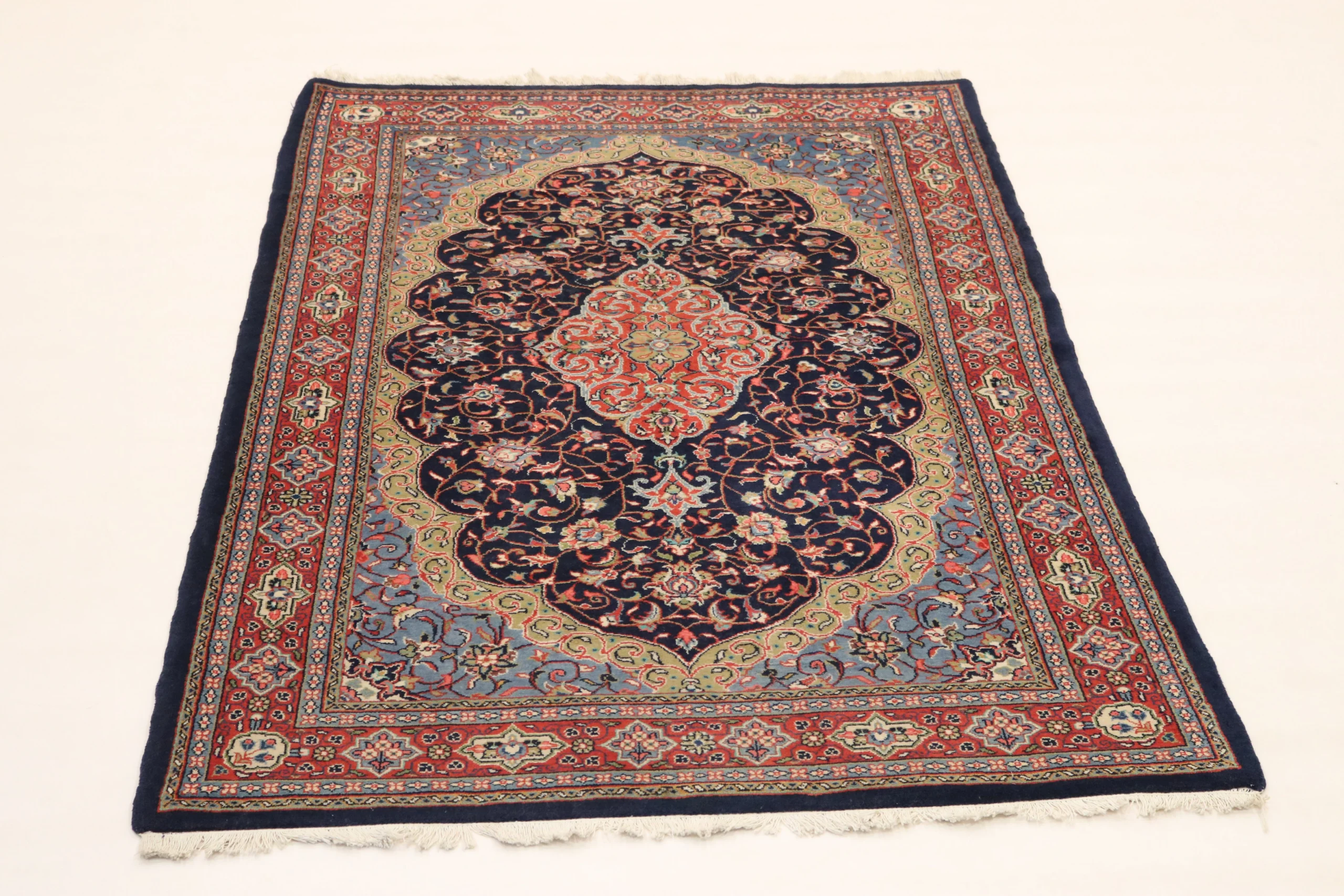Alternative view of Hand-Knotted Sarouk Persian Rug, 210 × 132 cm, Wool
