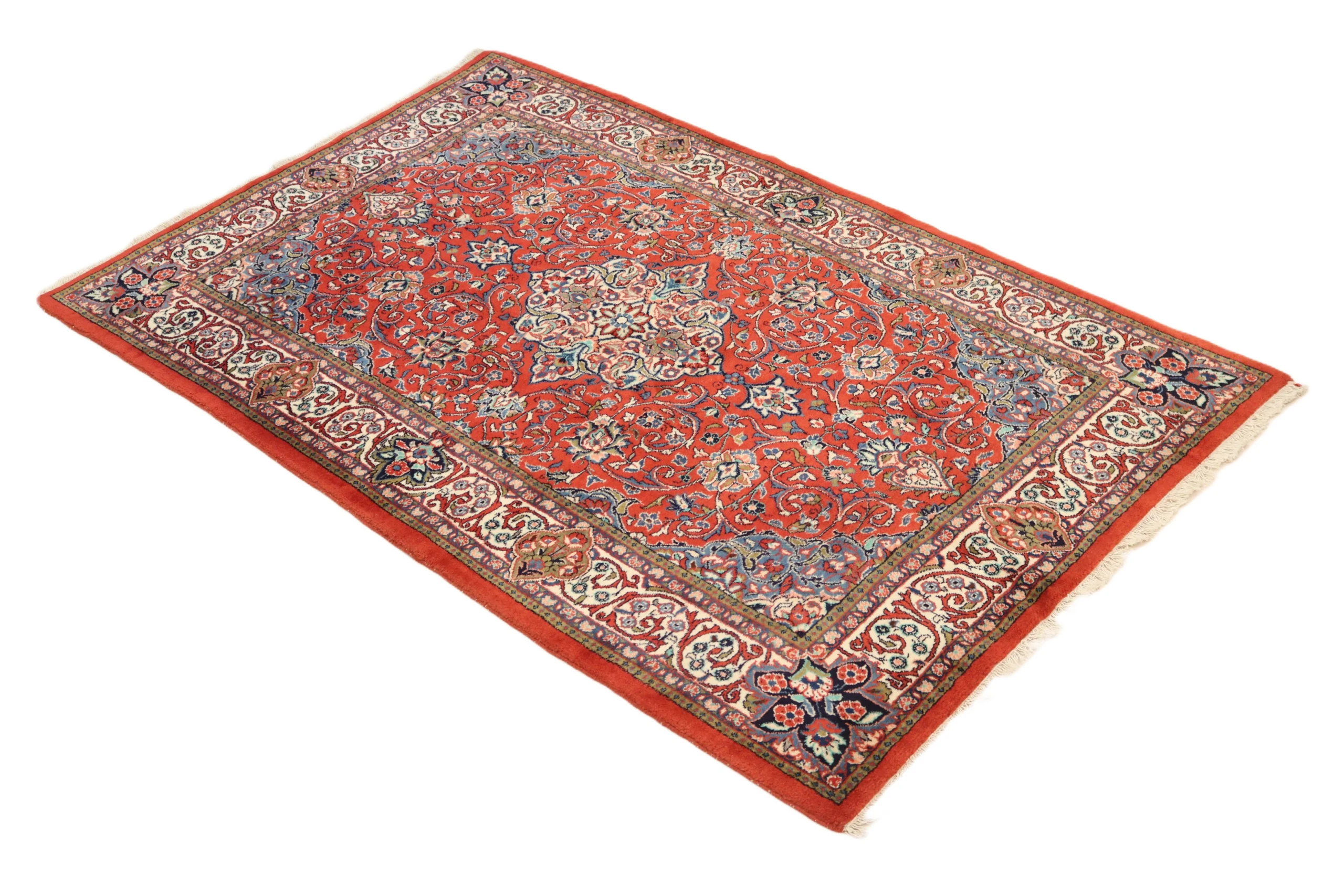 Alternative view of Sarouk Persian Rug 214 × 137 cm in Wool, hand-knotted