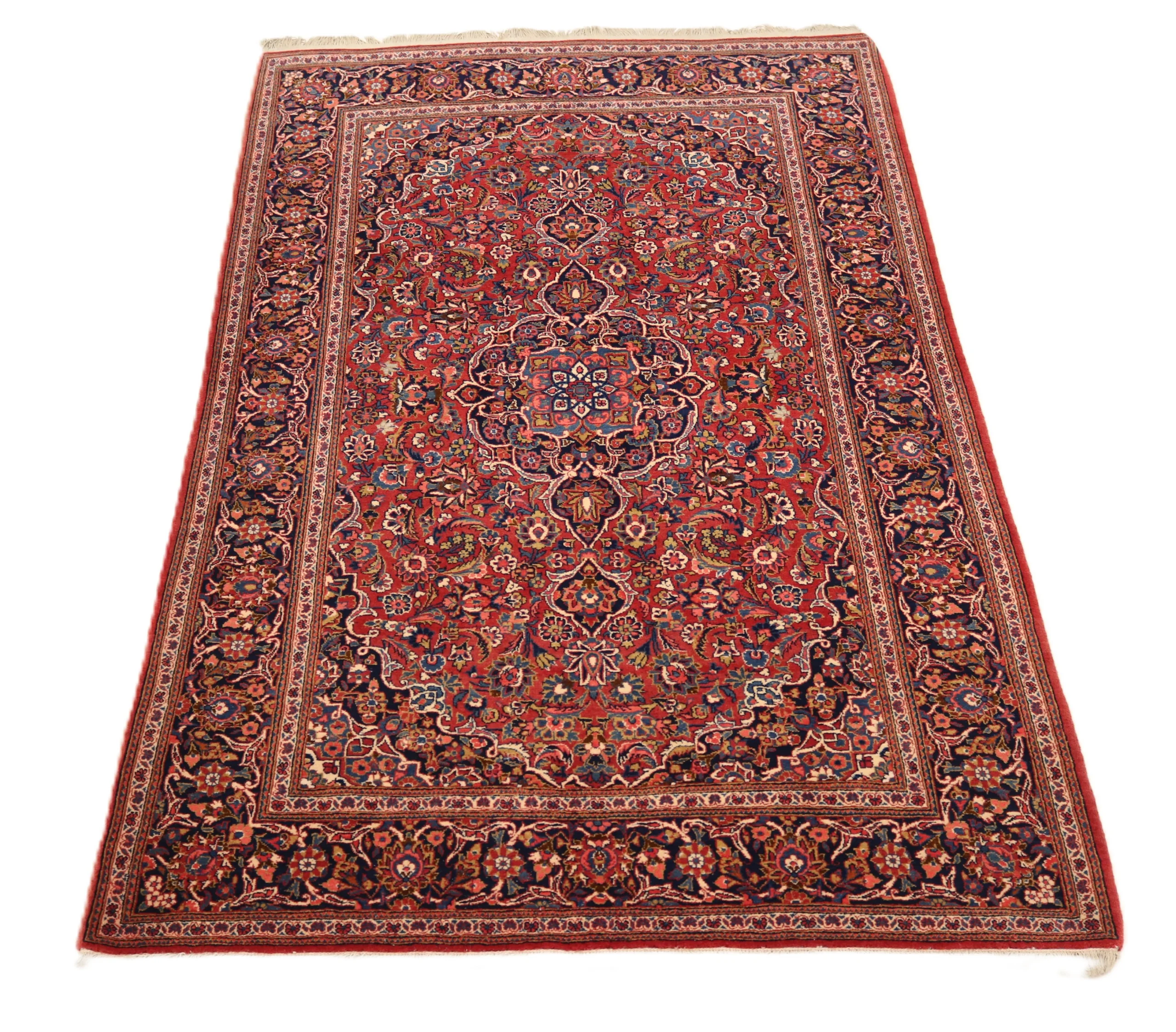 Alternative view of Hand-Knotted Kashan Persian Rug, 210 × 136 cm, Wool