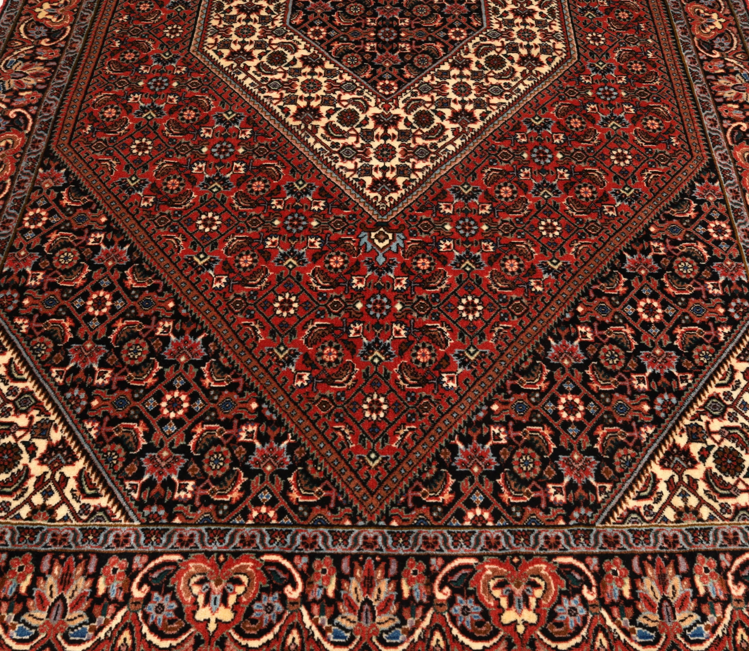 Hand-Knotted Bijar Persian Rug, 185 × 109 cm, Wool - Image 7