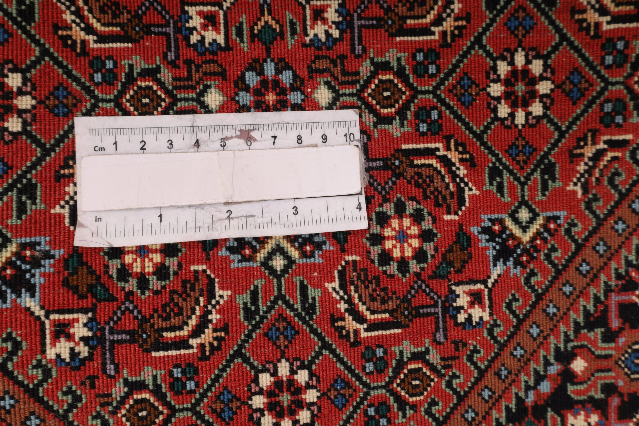 Hand-Knotted Bijar Persian Rug, 185 × 109 cm, Wool - Image 9