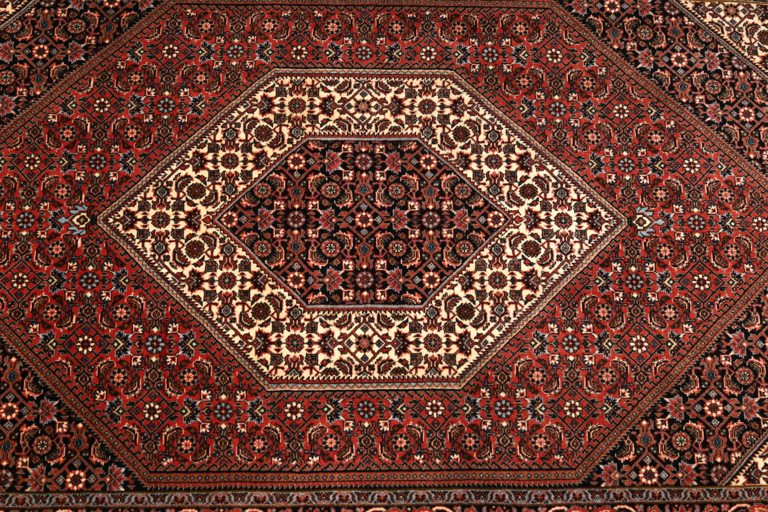 Hand-Knotted Bijar Persian Rug, 185 × 109 cm, Wool - Image 11