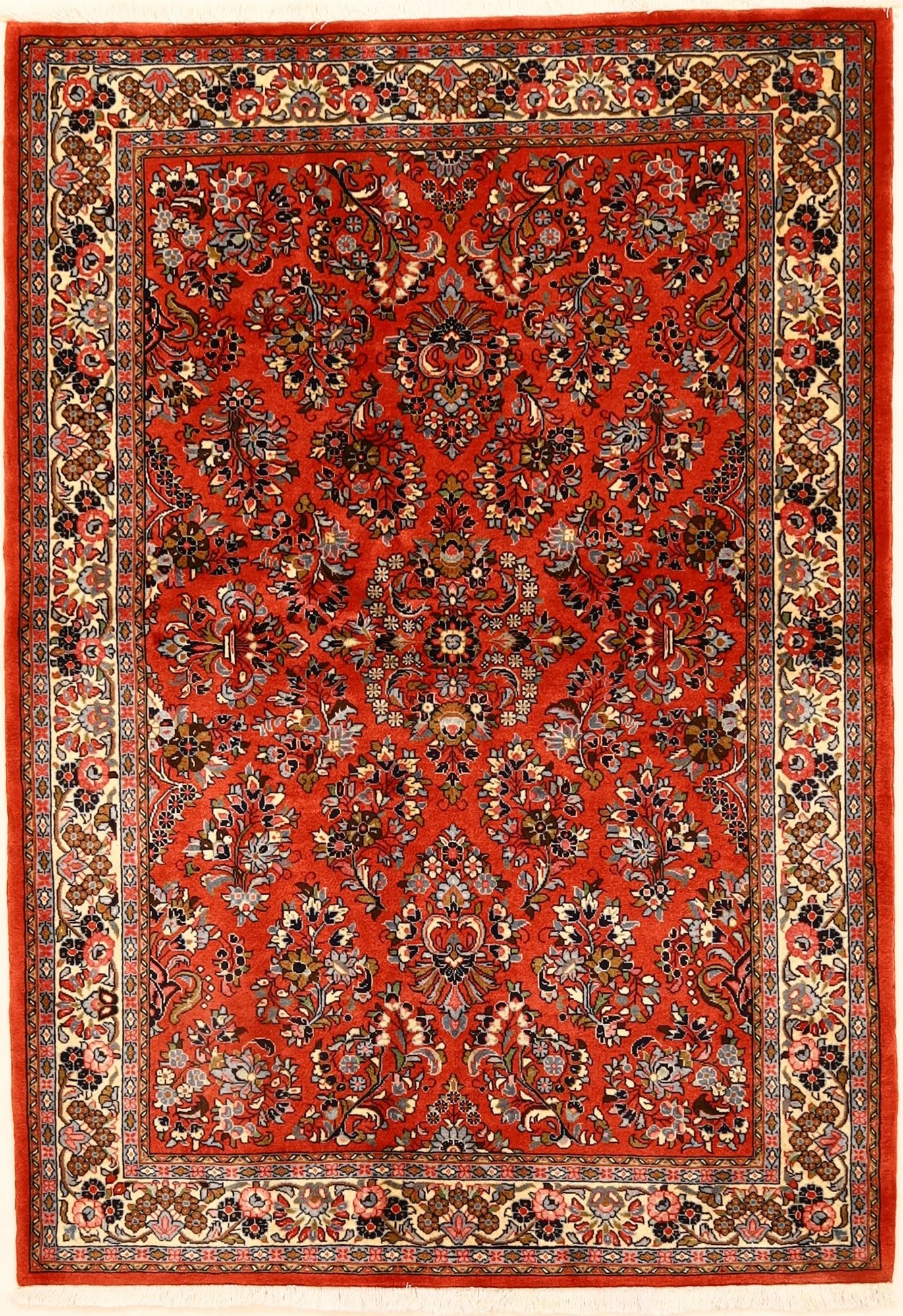 Wool Sarouk Persian Rug 210 × 146 cm, hand-knotted