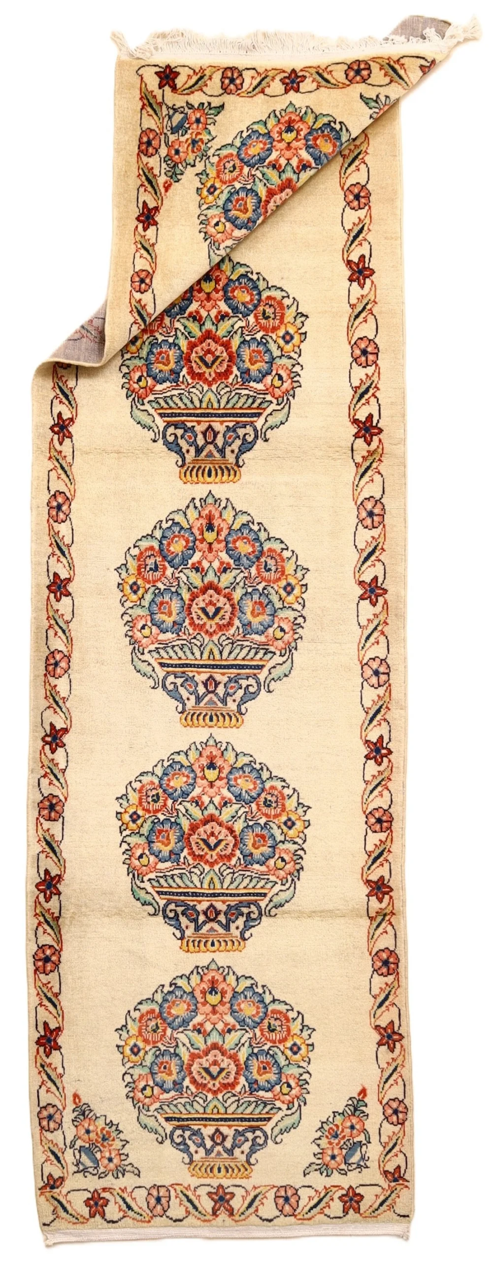 Alternative view of Hand-Knotted Sarouk Persian Rug, 298 × 90 cm, Wool