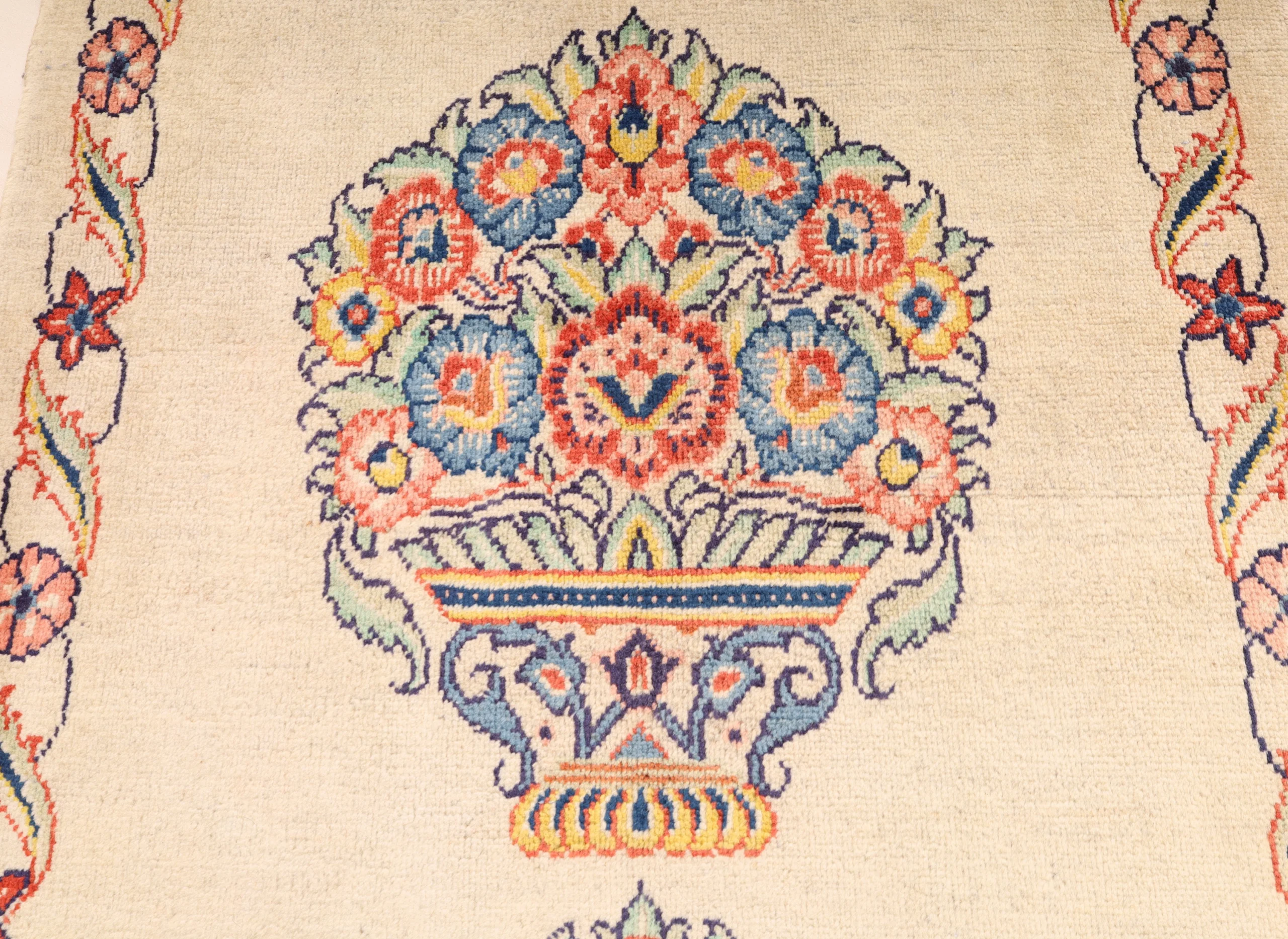 Hand-Knotted Sarouk Persian Rug, 298 × 90 cm, Wool - Image 5
