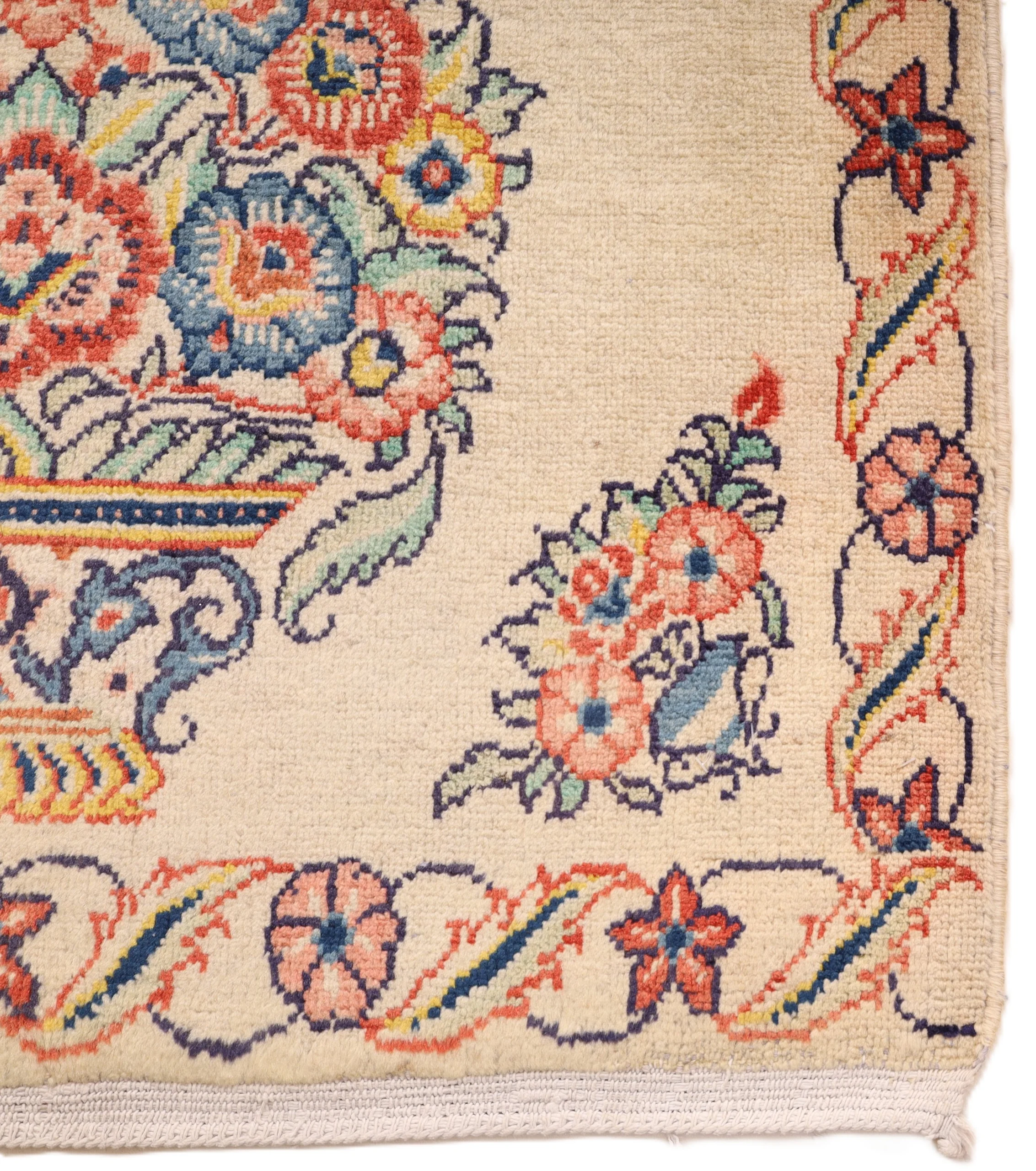 Hand-Knotted Sarouk Persian Rug, 298 × 90 cm, Wool - Image 8