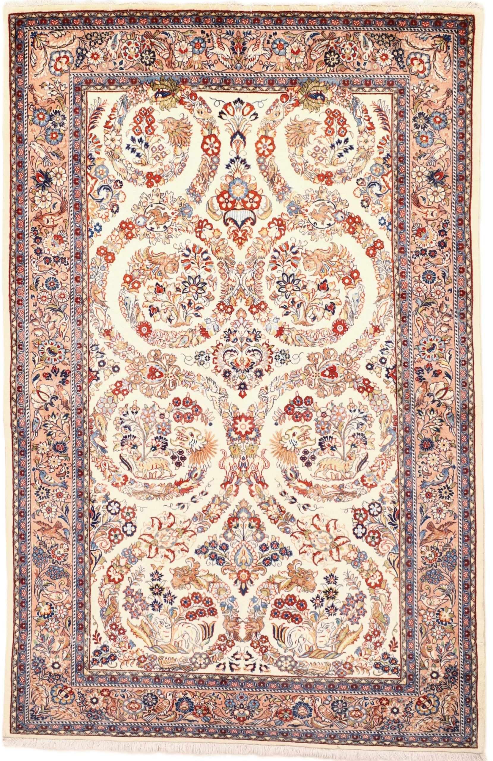 Wool Sarouk Persian Rug 210 × 137 cm, hand-knotted