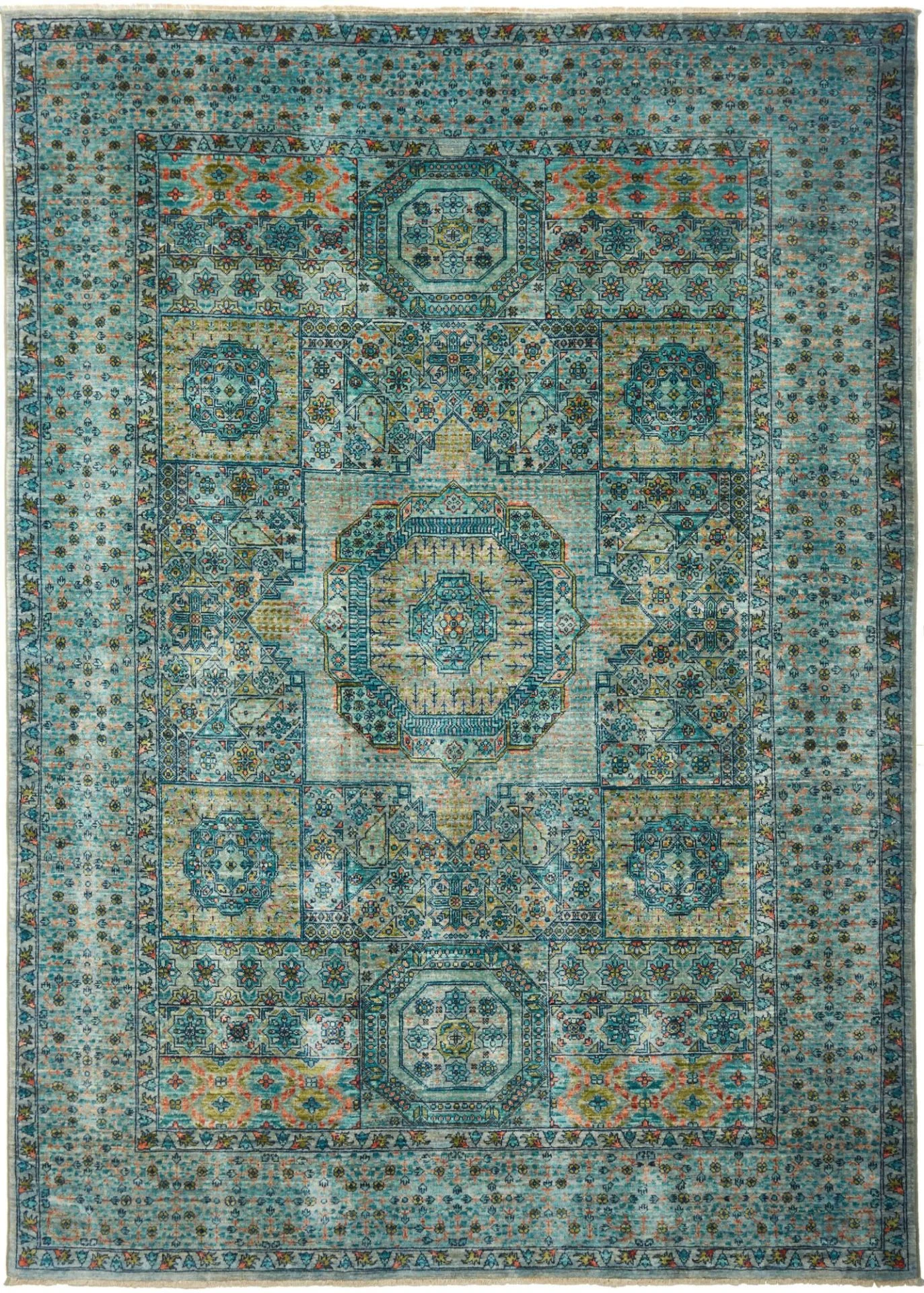 Wool Mamluk Pakistani Rug 169 × 232 cm, hand-knotted