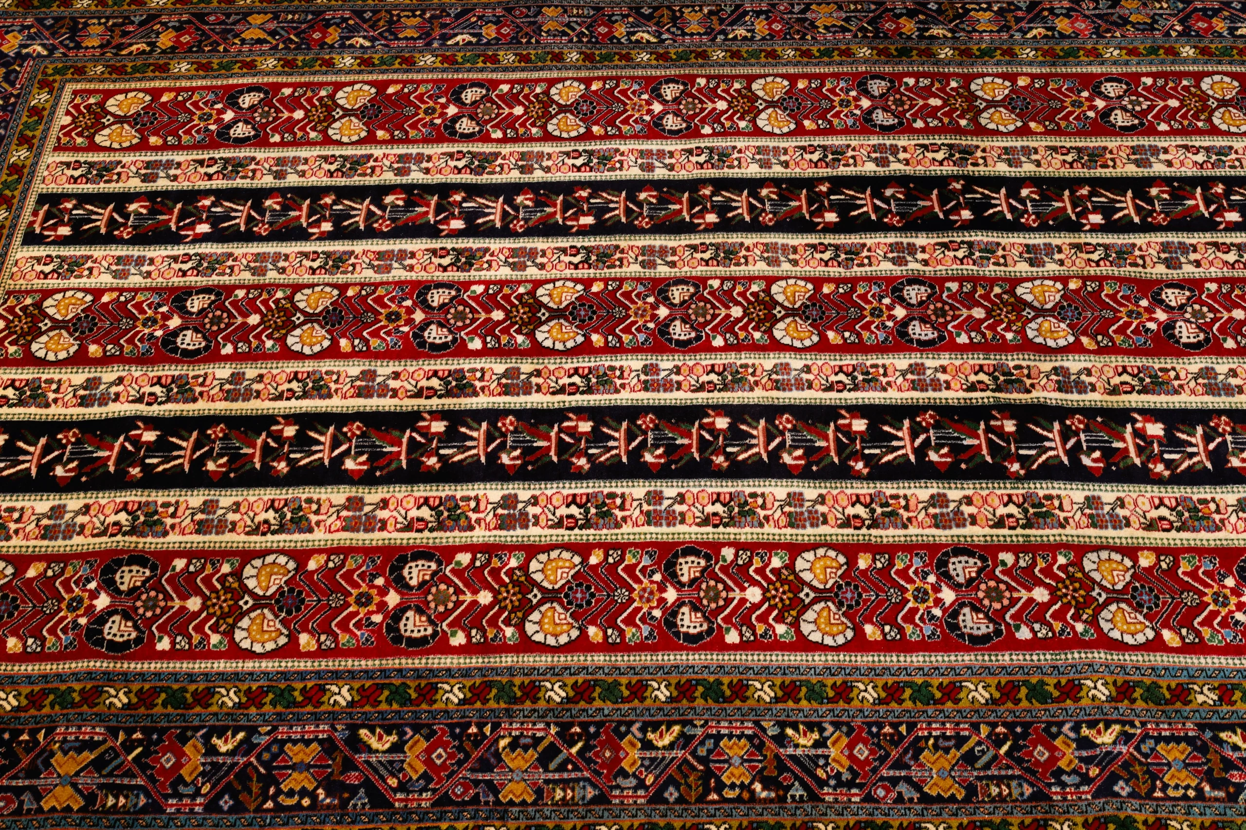 Alternative view of Hand-Knotted Qashqai Persian Rug, 237 × 155 cm, Wool