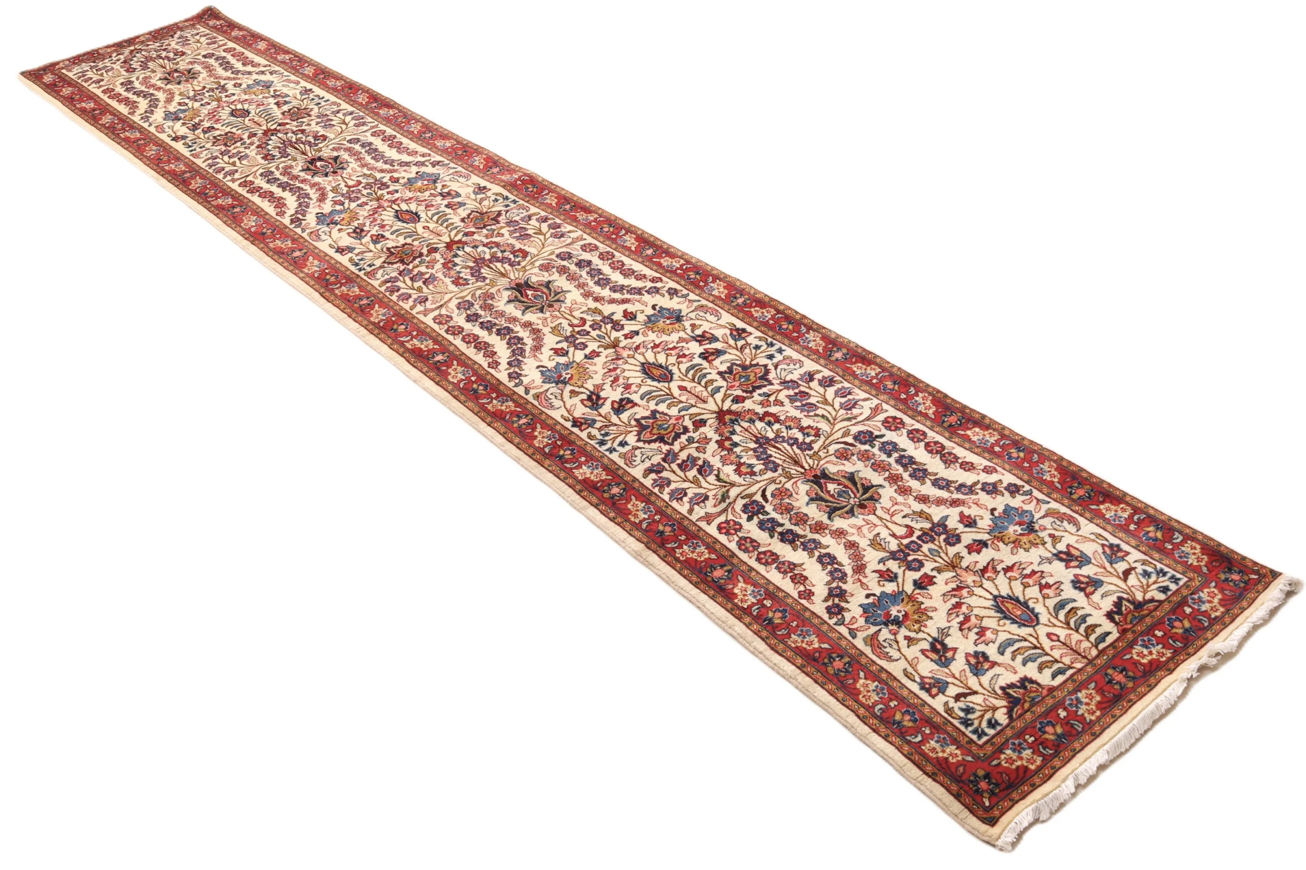 Hand-Knotted Sarouk Persian Rug, 457 × 78 cm, Wool - Image 3