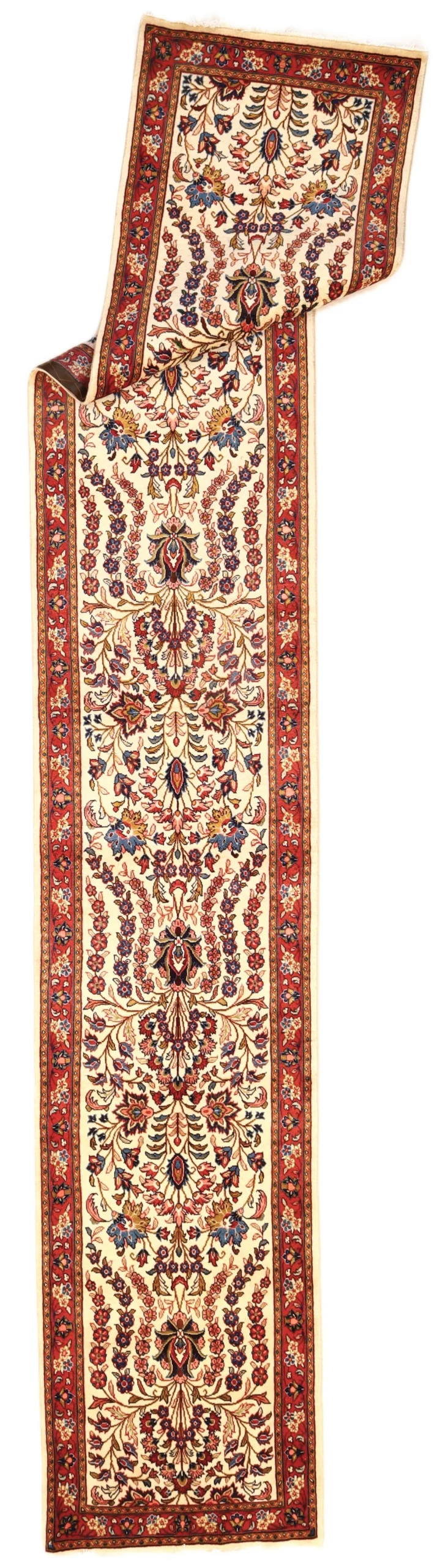 Hand-Knotted Sarouk Persian Rug, 457 × 78 cm, Wool - Image 5