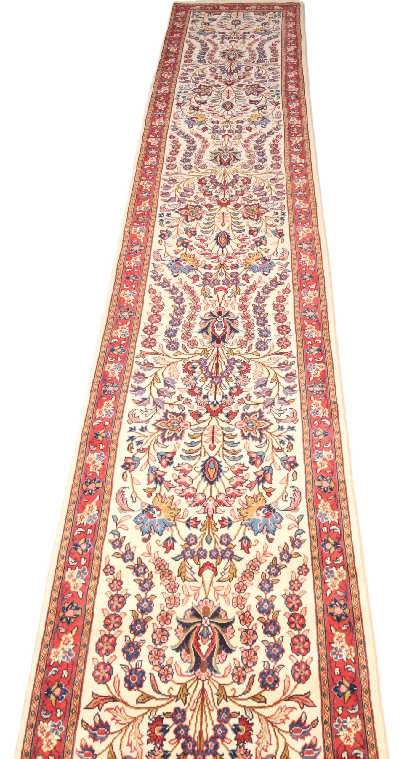 Hand-Knotted Sarouk Persian Rug, 457 × 78 cm, Wool - Image 8