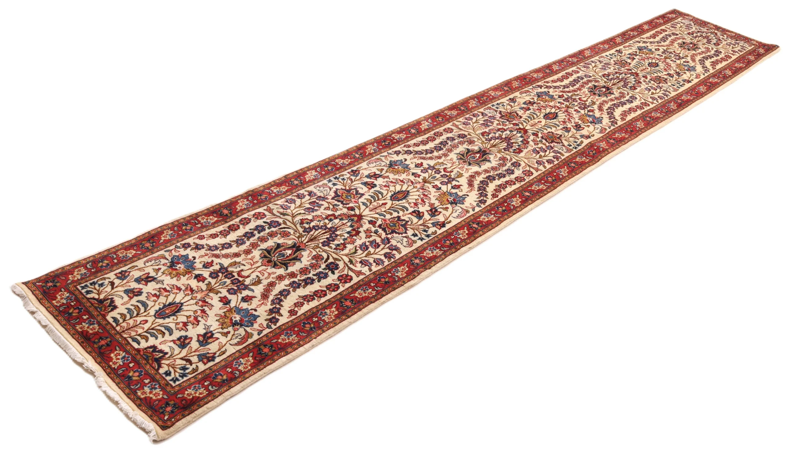 Hand-Knotted Sarouk Persian Rug, 457 × 78 cm, Wool - Image 10