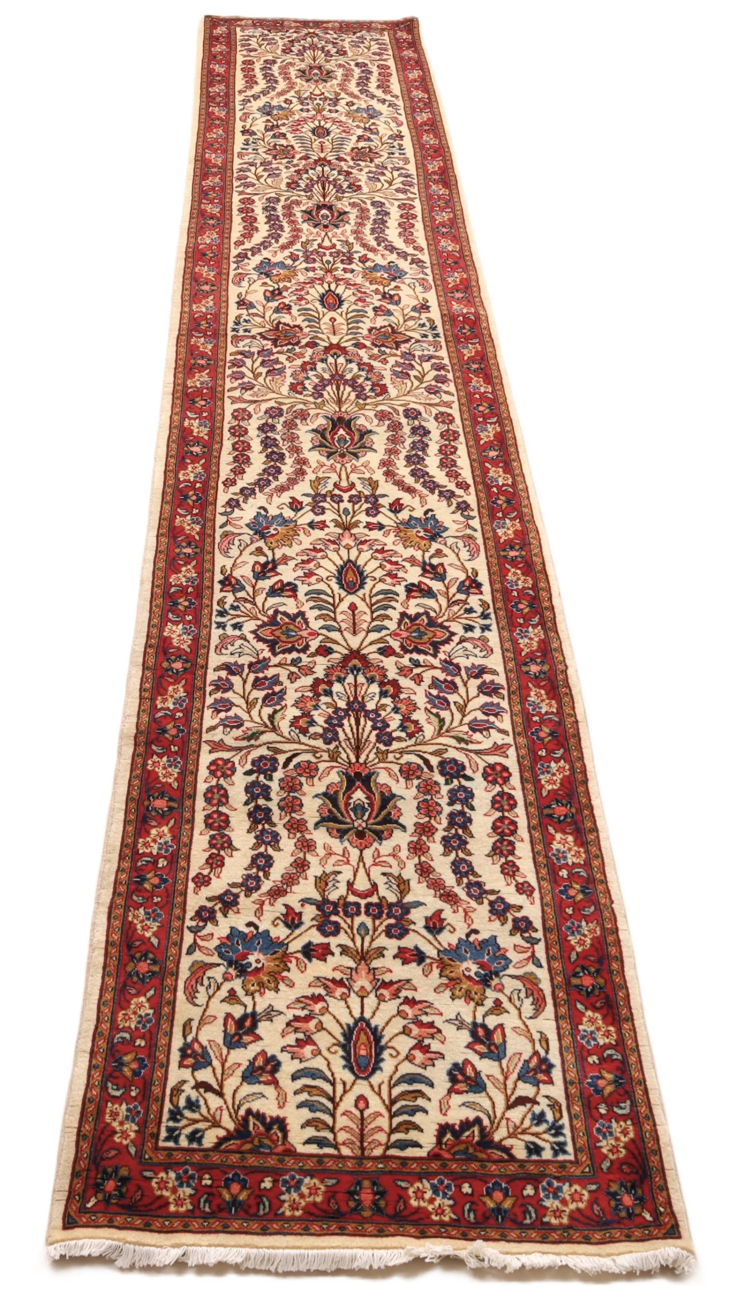 Hand-Knotted Sarouk Persian Rug, 457 × 78 cm, Wool - Image 11