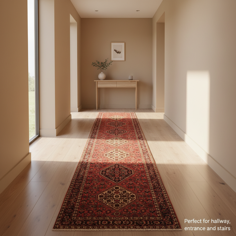 Alternative view of Wool Bijar Persian Rug 415 × 87 cm, hand-knotted