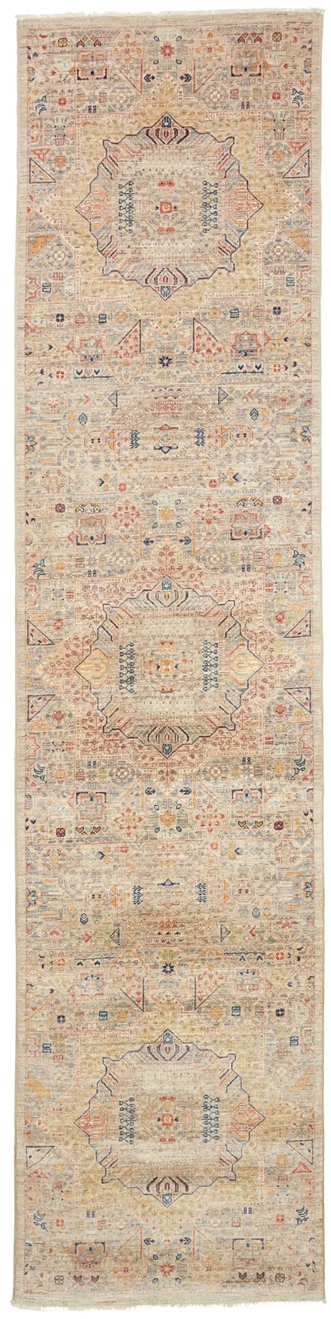 Hand-Knotted Mamluk Pakistani Rug, 83 × 344 cm, Wool