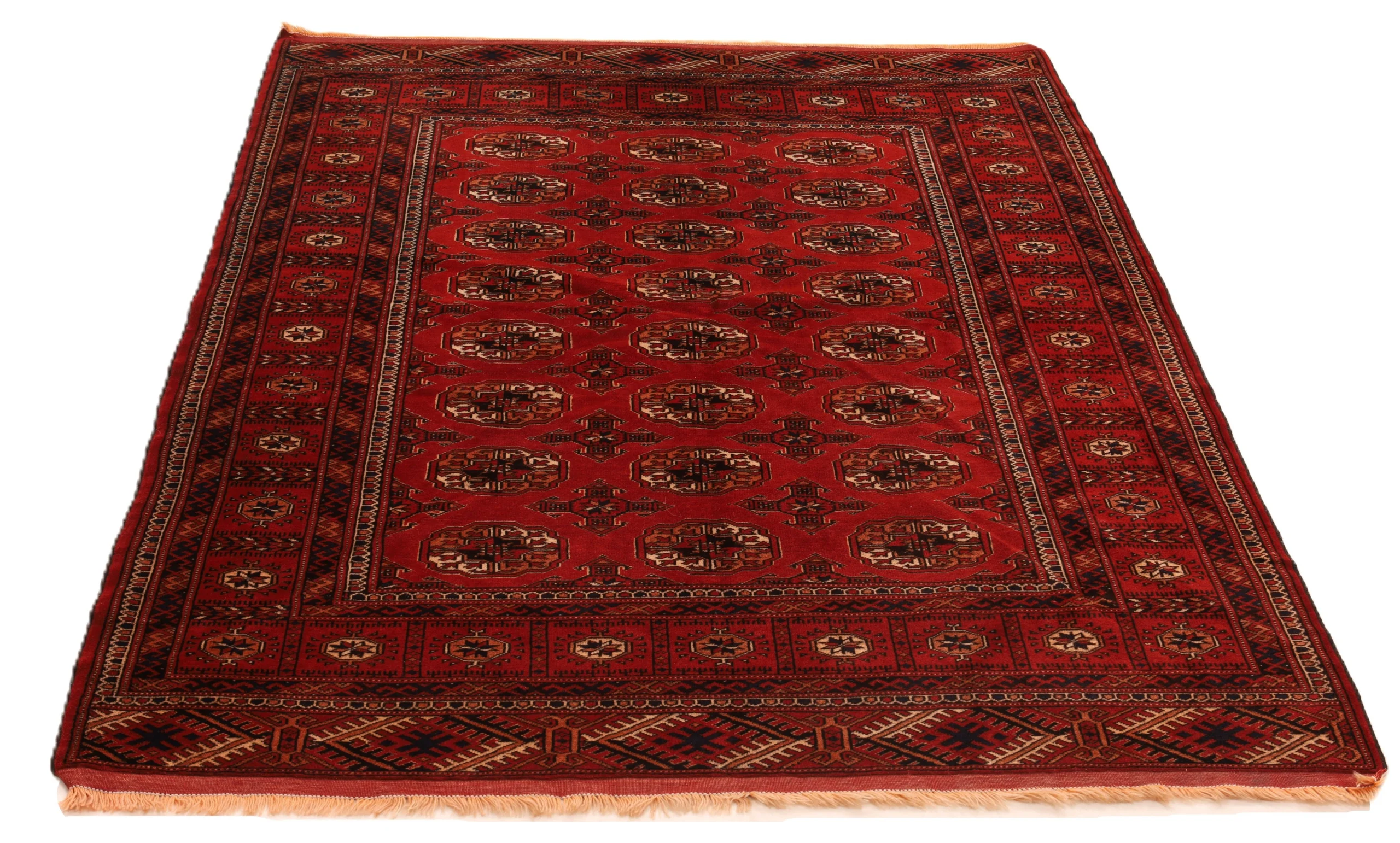 Wool Turkmen Persian Rug 198 × 135 cm, hand-knotted - Image 8