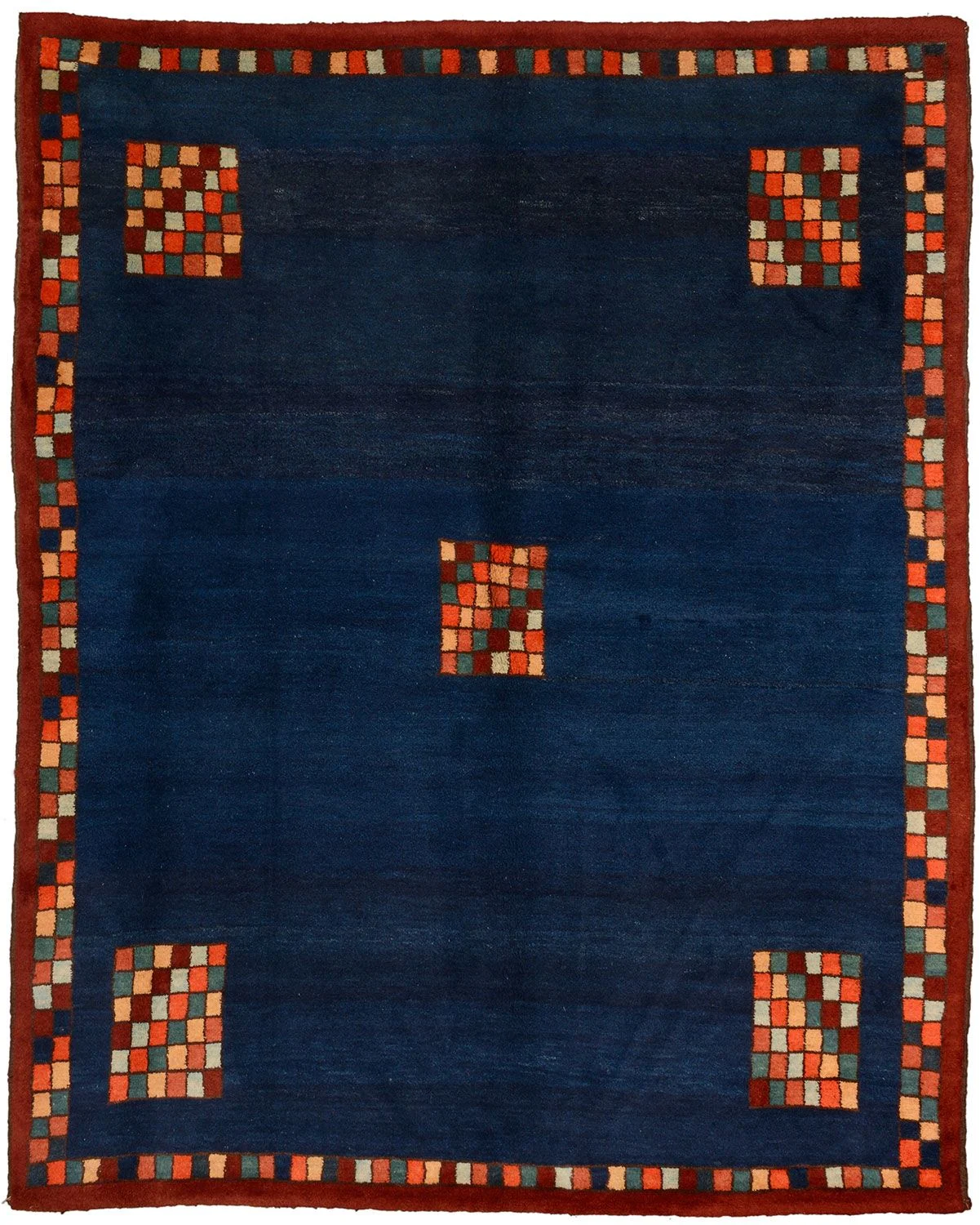 Wool Gabbeh Afghan Rug 161 × 201 cm, hand-knotted
